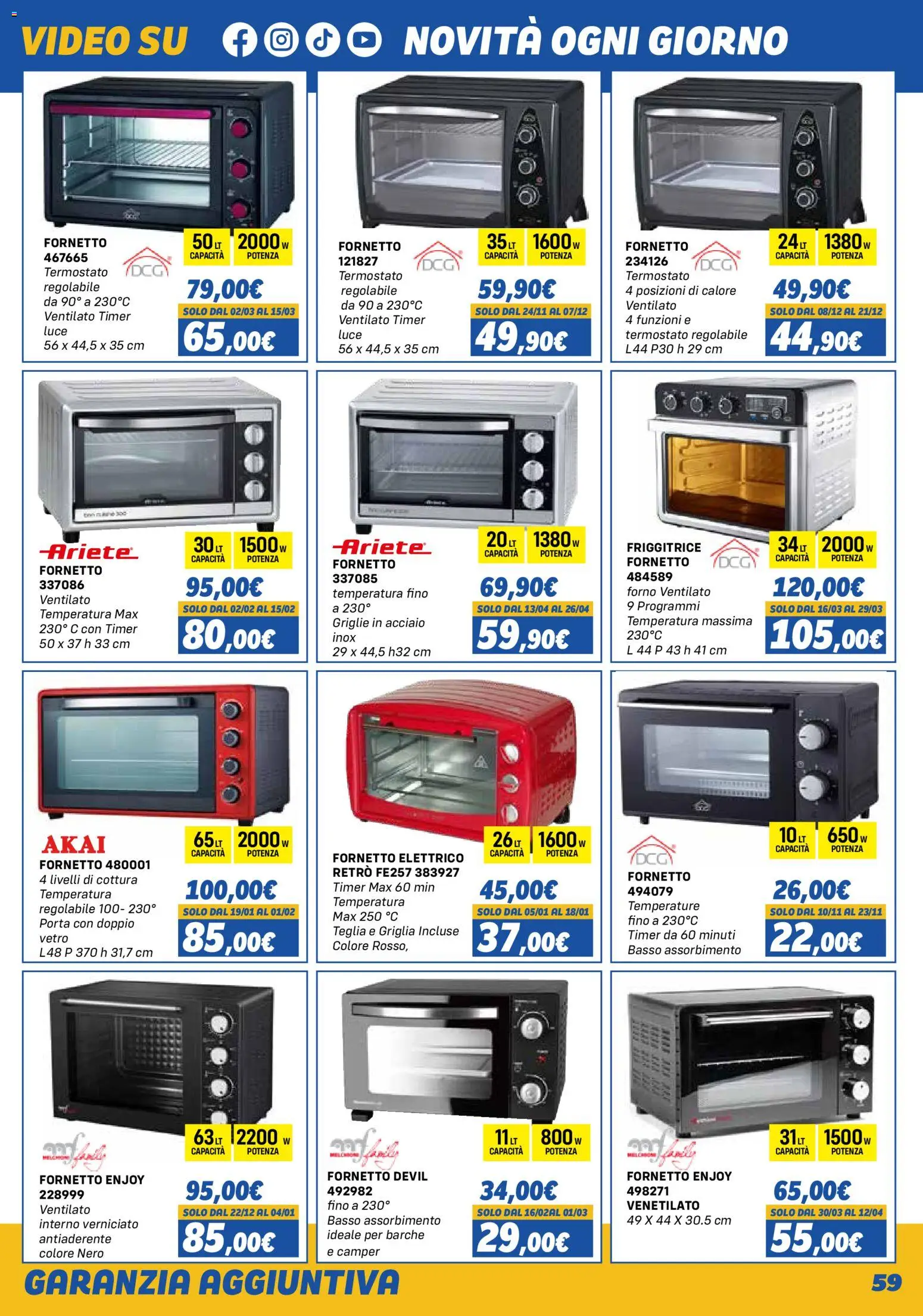 Volantino Orizzonte del 01.11.2025 | Pagina: 59 | Prodotti: Teglia, Fornetto, Griglia, Friggitrice