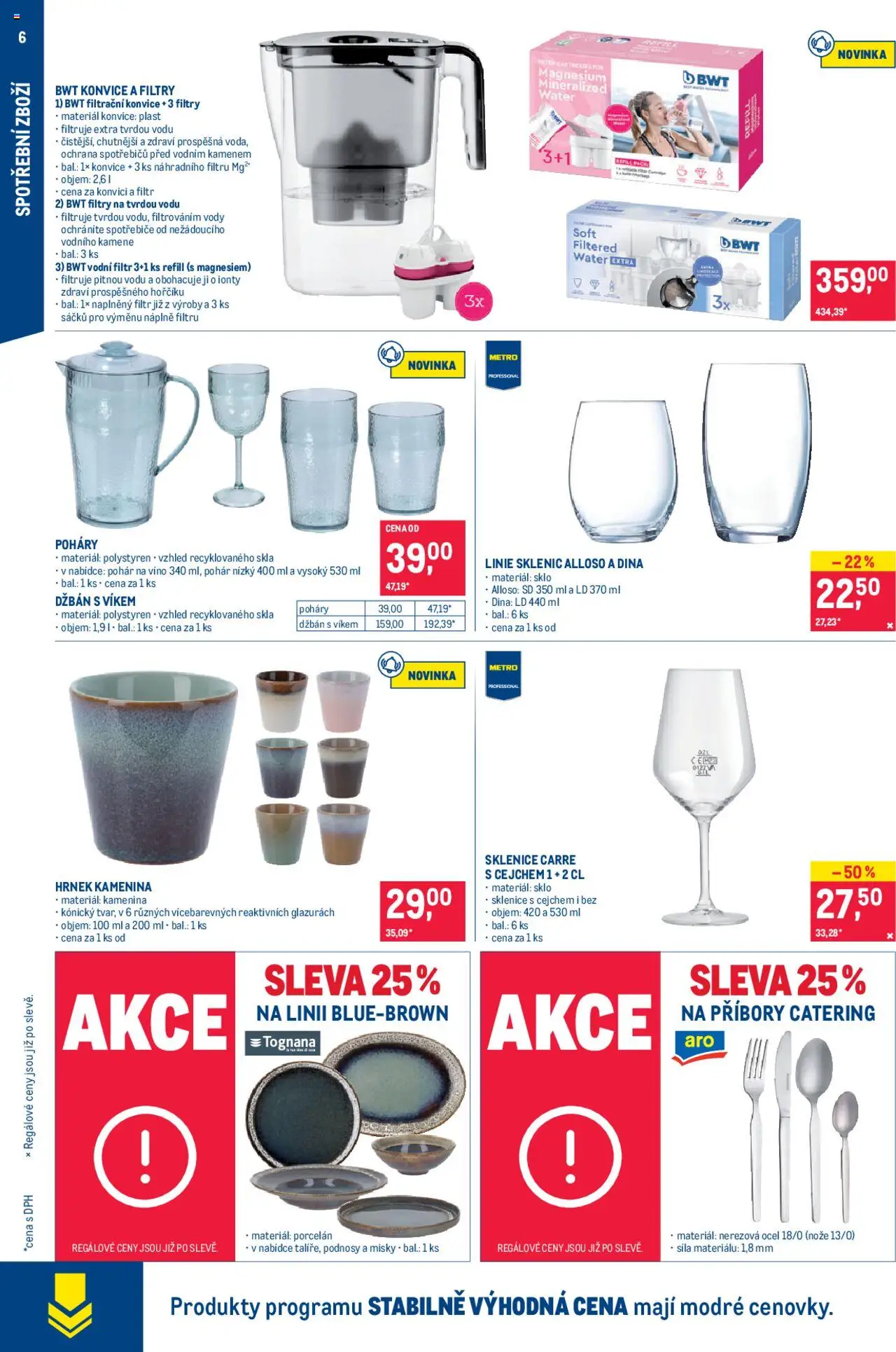 Makro leták - Spotřební zboží od 18.06.2025 | Strana: 6 | Produkty: Poháry, Víno, Konvice, Sklenice