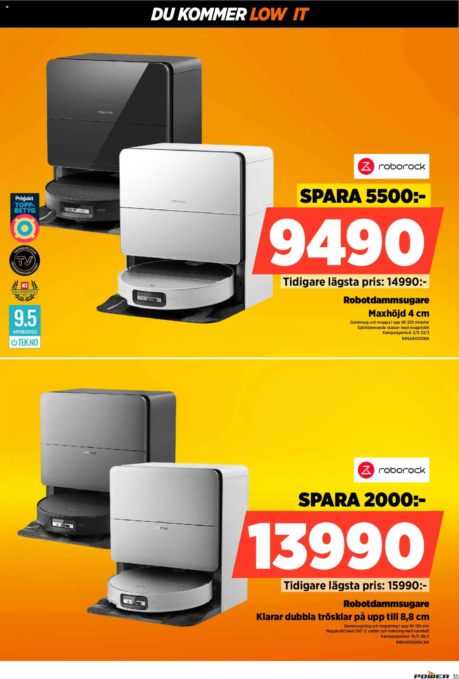 Power reklamblad aktuell från 02.03.2026 | Sida: 35 | Produkter: Topp, Robotdammsugare