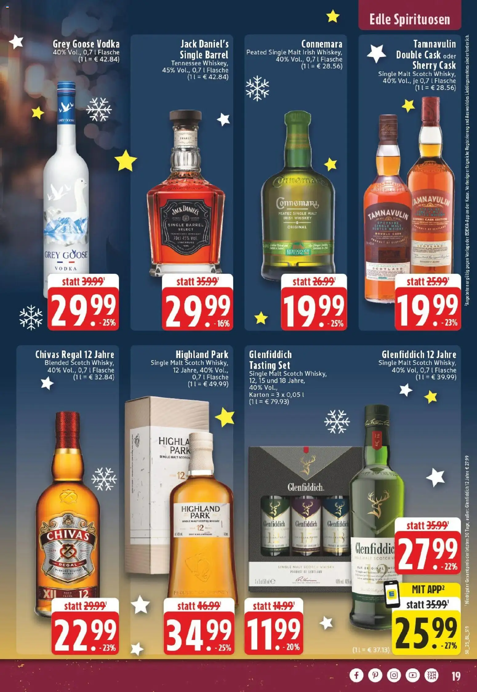 Edeka prospekt Köln	 – gültig ab 07.12.2025 | Seite: 19 | Produkte: Whisky, Jack Daniel's, Vodka, Whiskey
