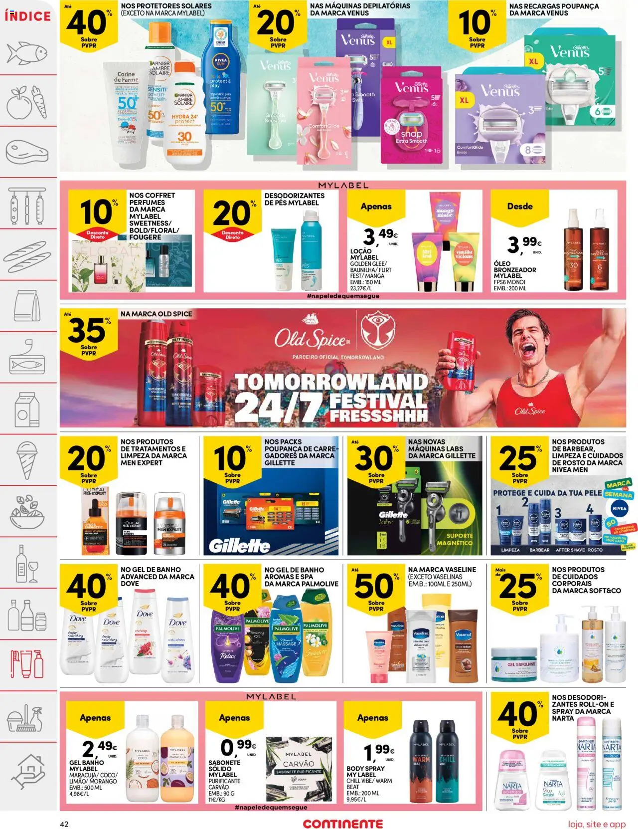 Continente folheto │ válido de 22.07.2025 | Página: 42 | Produtos: Perfumes, Perfume, Banho, Óleo