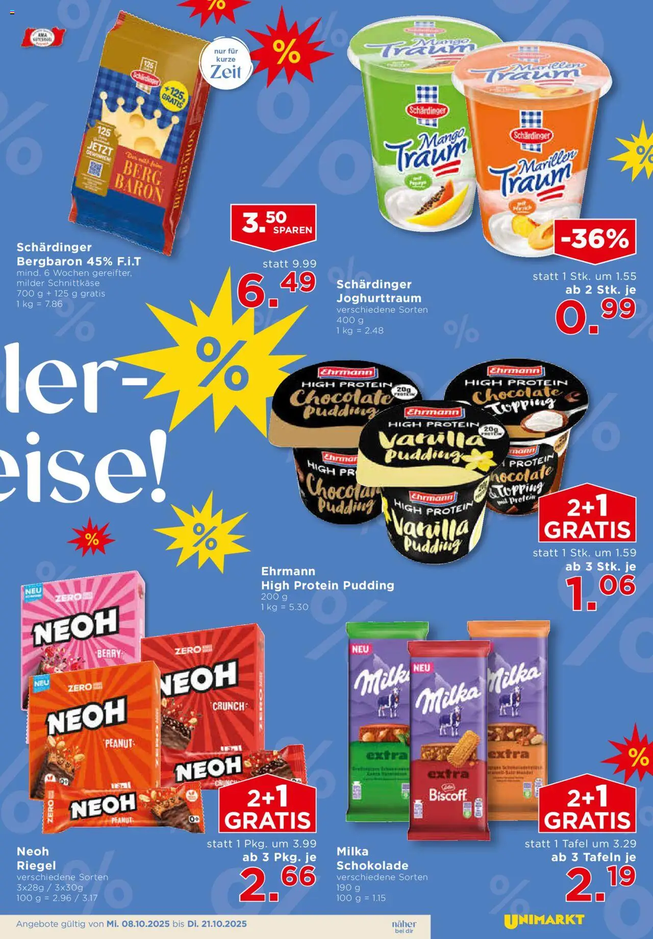 Unimarkt Flugblatt gültig ab 08.10.2025 | Seite: 15 | Produkte: Schokolade