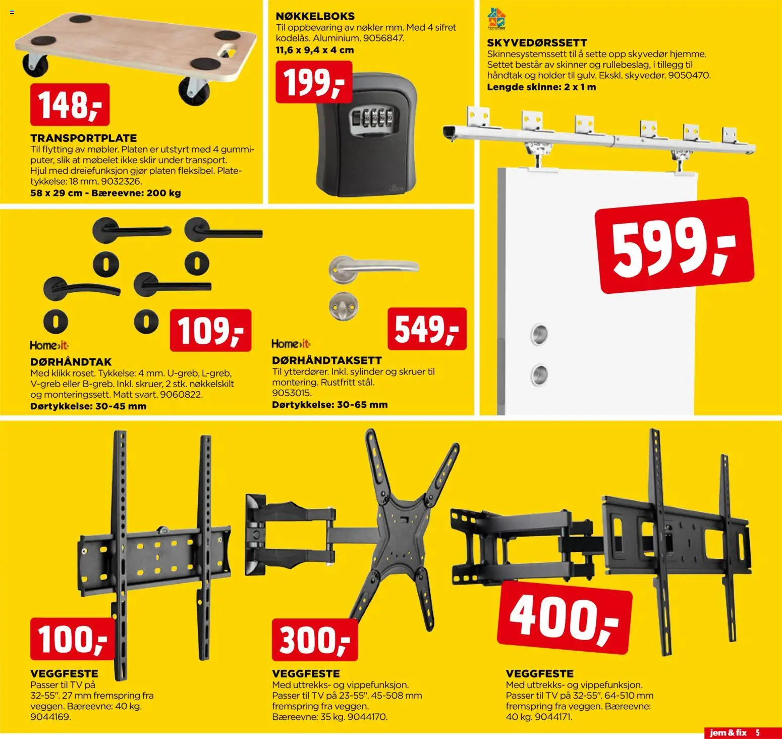 {H1} | Side: 5 | Produkter: Tv, Plate, Суміш дитяча, Håndtak