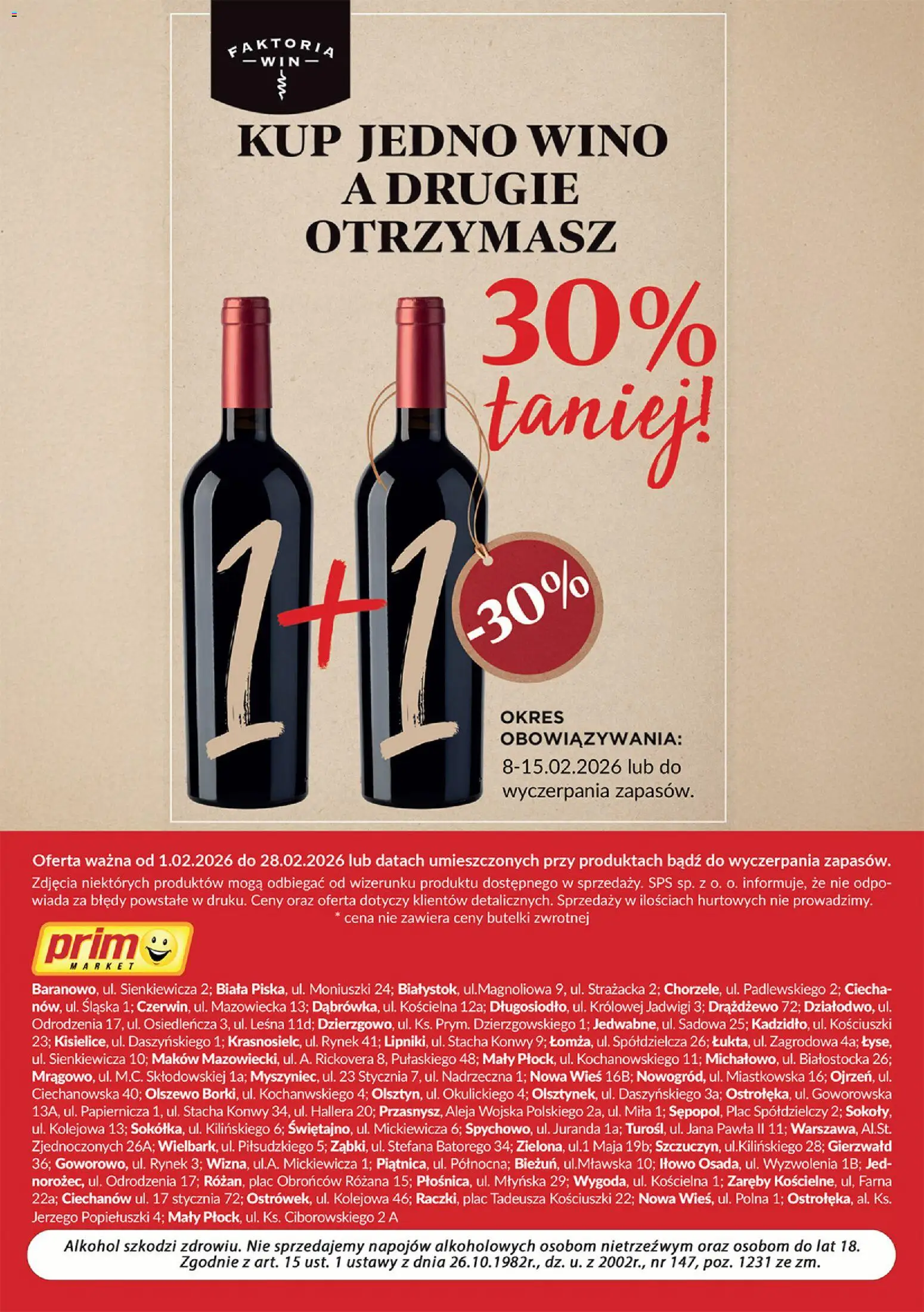 Prim Market Gazetka - Oferta alkoholowa od 01.02.2026 | Strona: 12 | Produkty: Wino, Alkohol