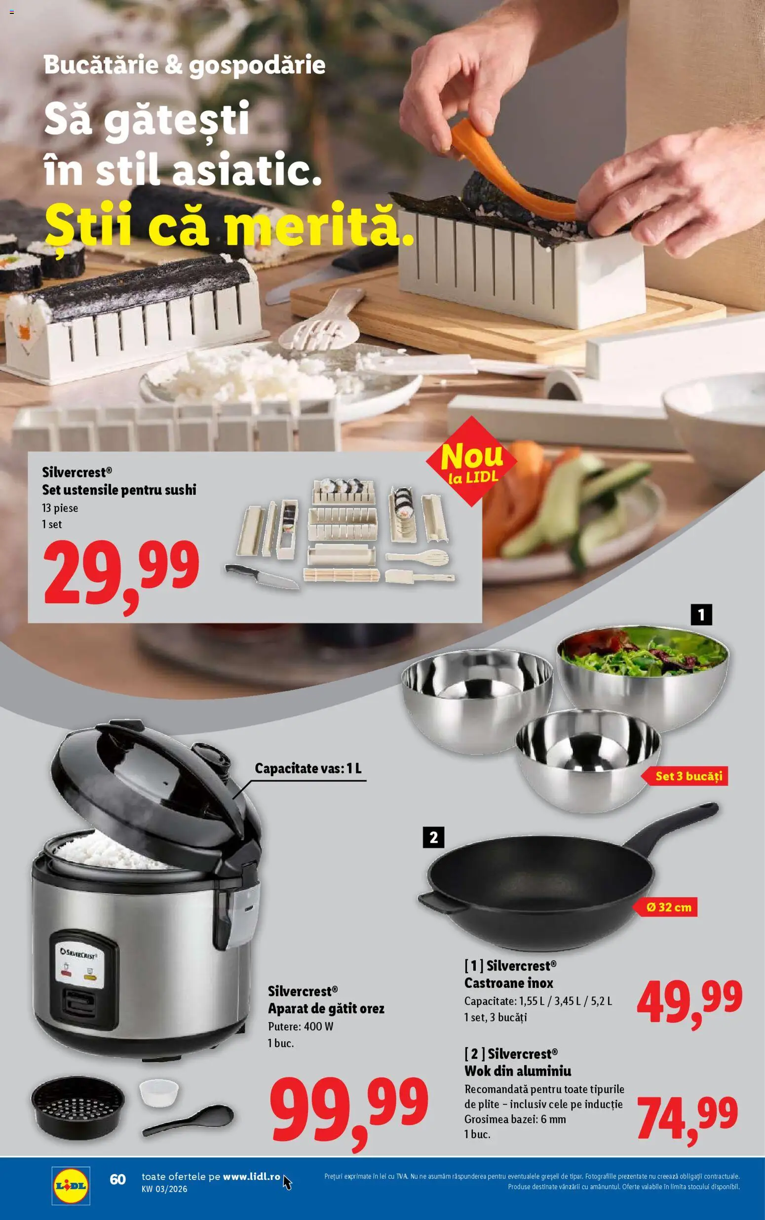 Noul catalog Lidl – valabil de la 12.01.2026 | Pagină: 60 | Produse: Bucătărie, Sushi, Orez
