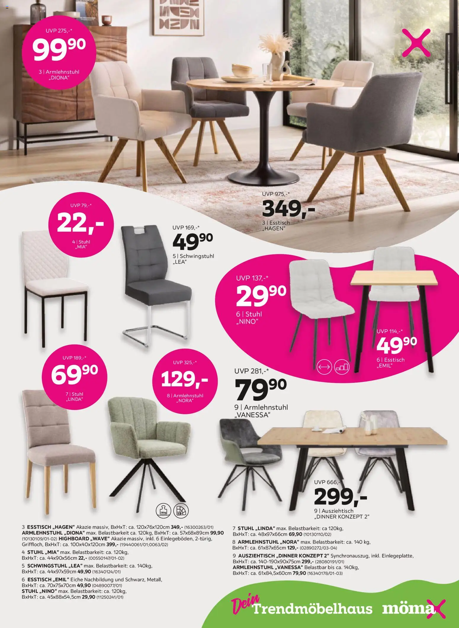 Mömax Prospekt aktuell gültig ab 14.04.2026 | Seite: 9 | Produkte: Stuhl