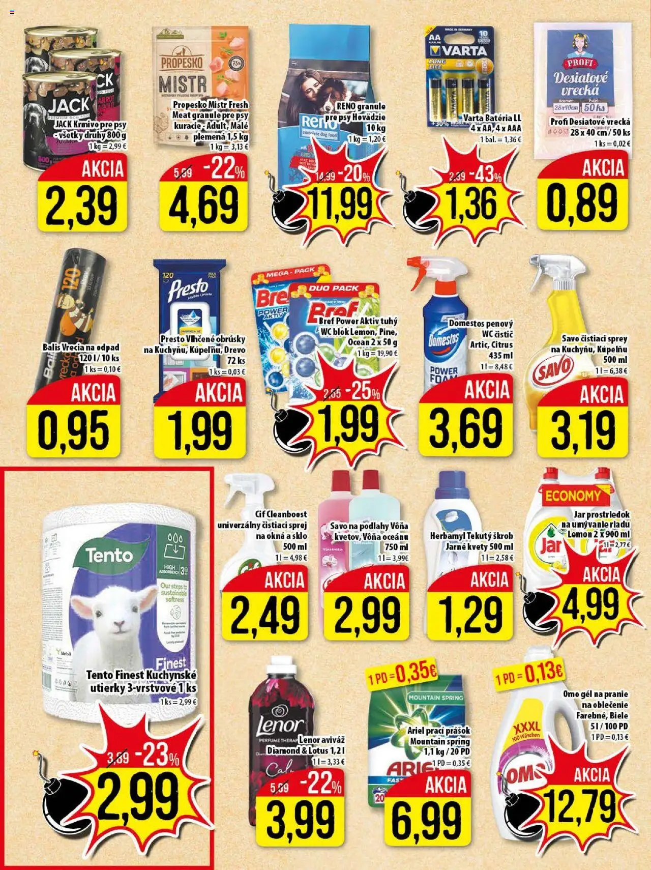 Nové Klas akcie – leták je platný od 06.10.2025 | Strana: 23 | Produkty: Batéria, Aviváž, Wc blok, Jar