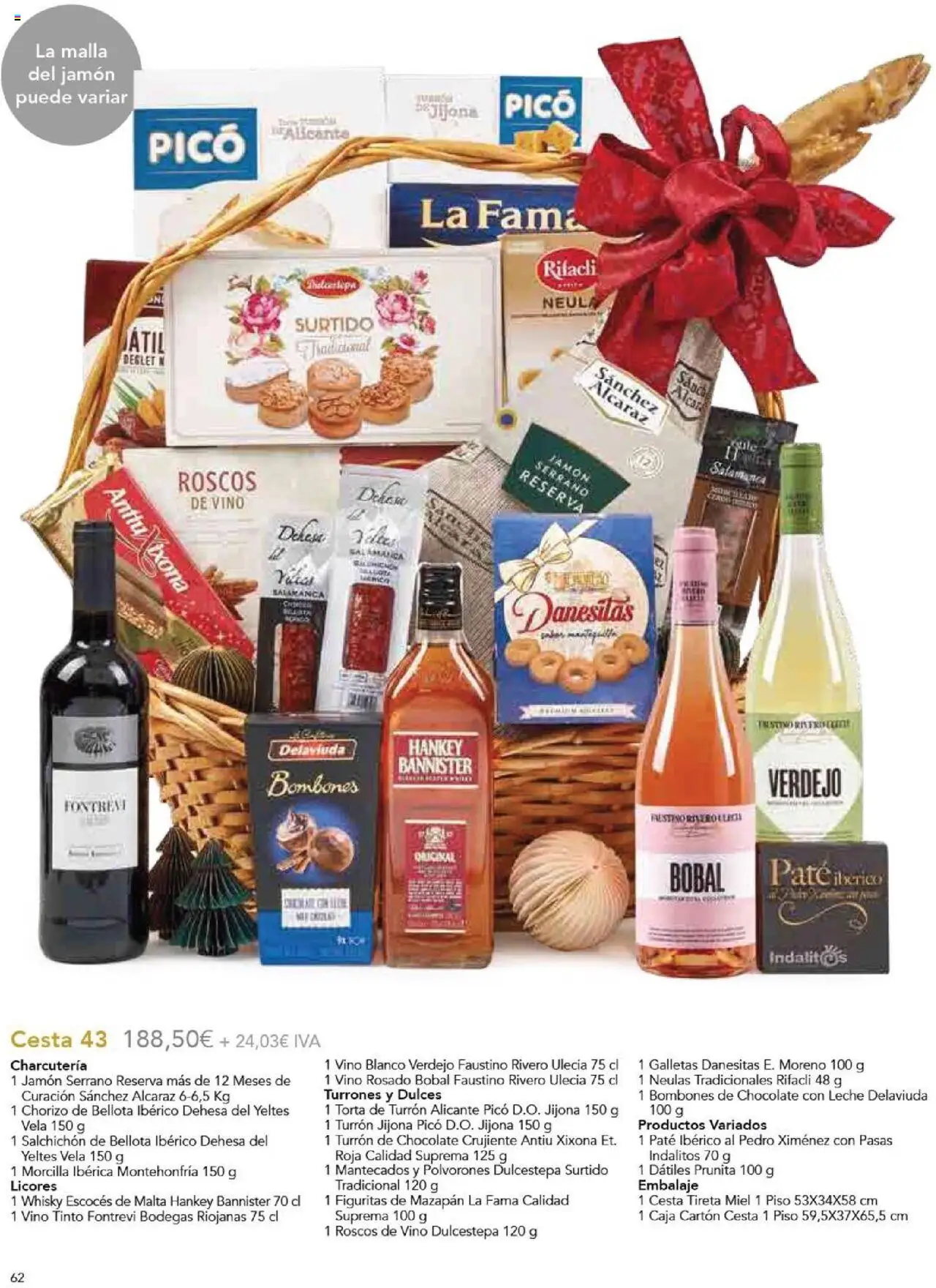 E.Leclerc Regalos de Navidad 2025 │ válido desde el 10.10.2025 | Página: 64 | Productos: Jamón serrano, Leche, Chocolate, Vino