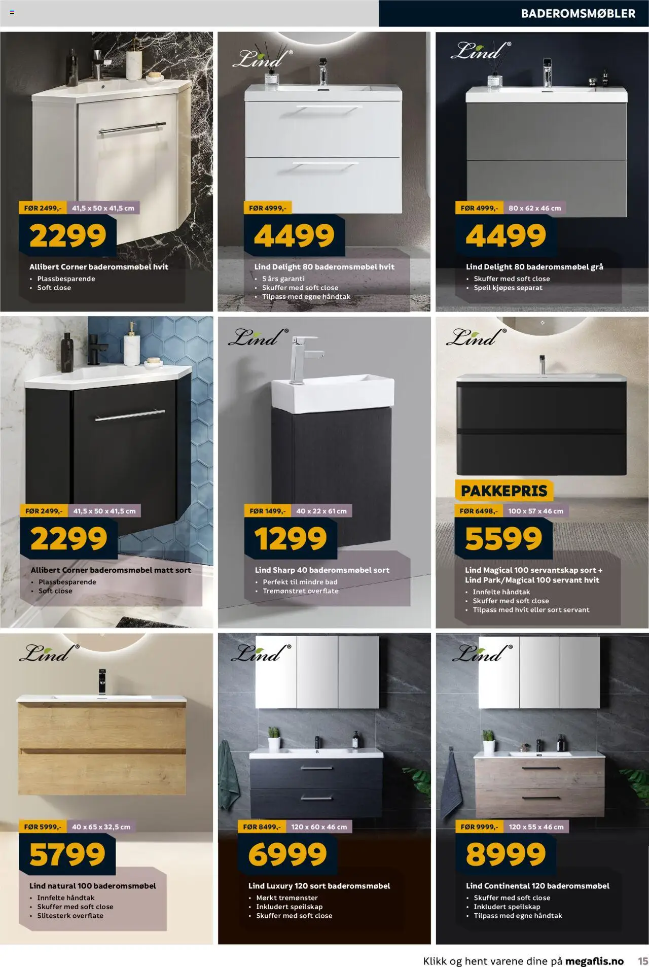  | Side: 15 | Produkter: Servant, Bad, Speil, Håndtak