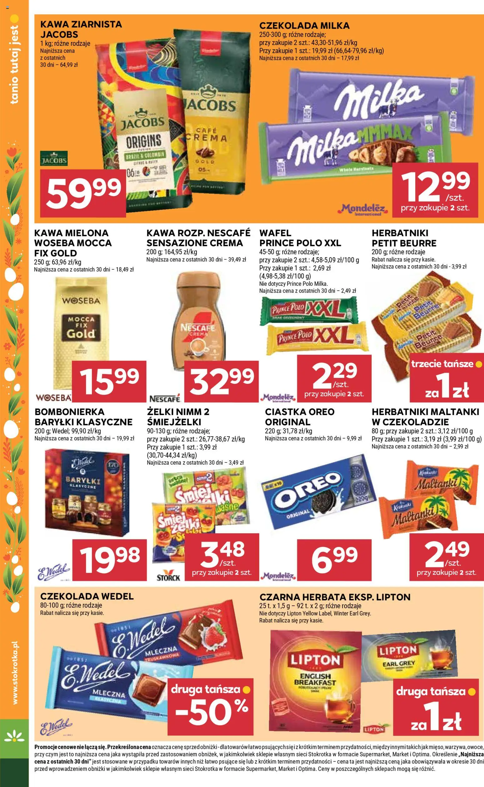 Stokrotka gazetka od 26.03.2026 | Strona: 22 | Produkty: Prince polo xxl, Stokrotka, Herbata, Ciastka