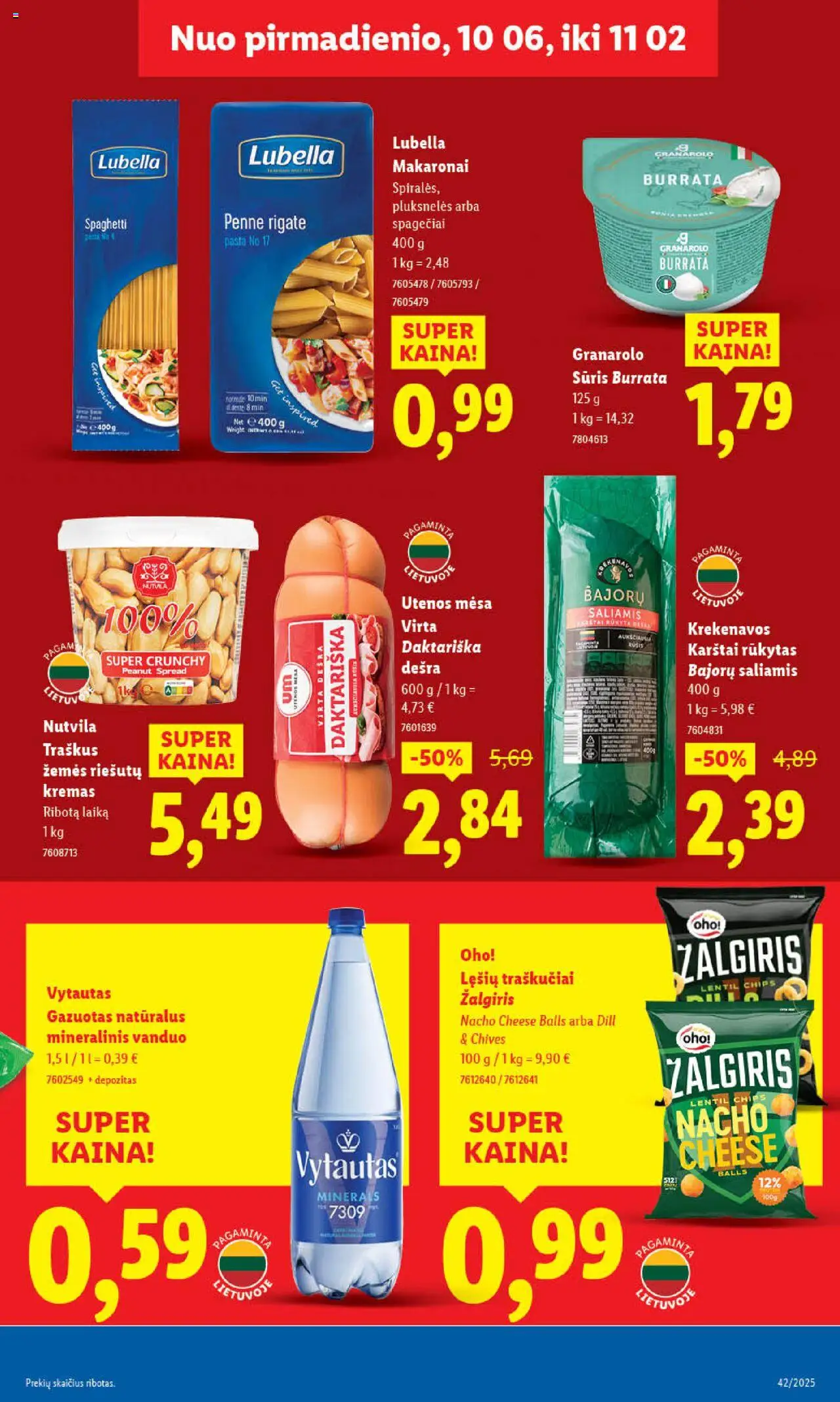 LIDL akcijos nuo 16.10.2025 | Puslapis: 35 | Prekių: Kremas, Sūris, Dešra, Makaronai