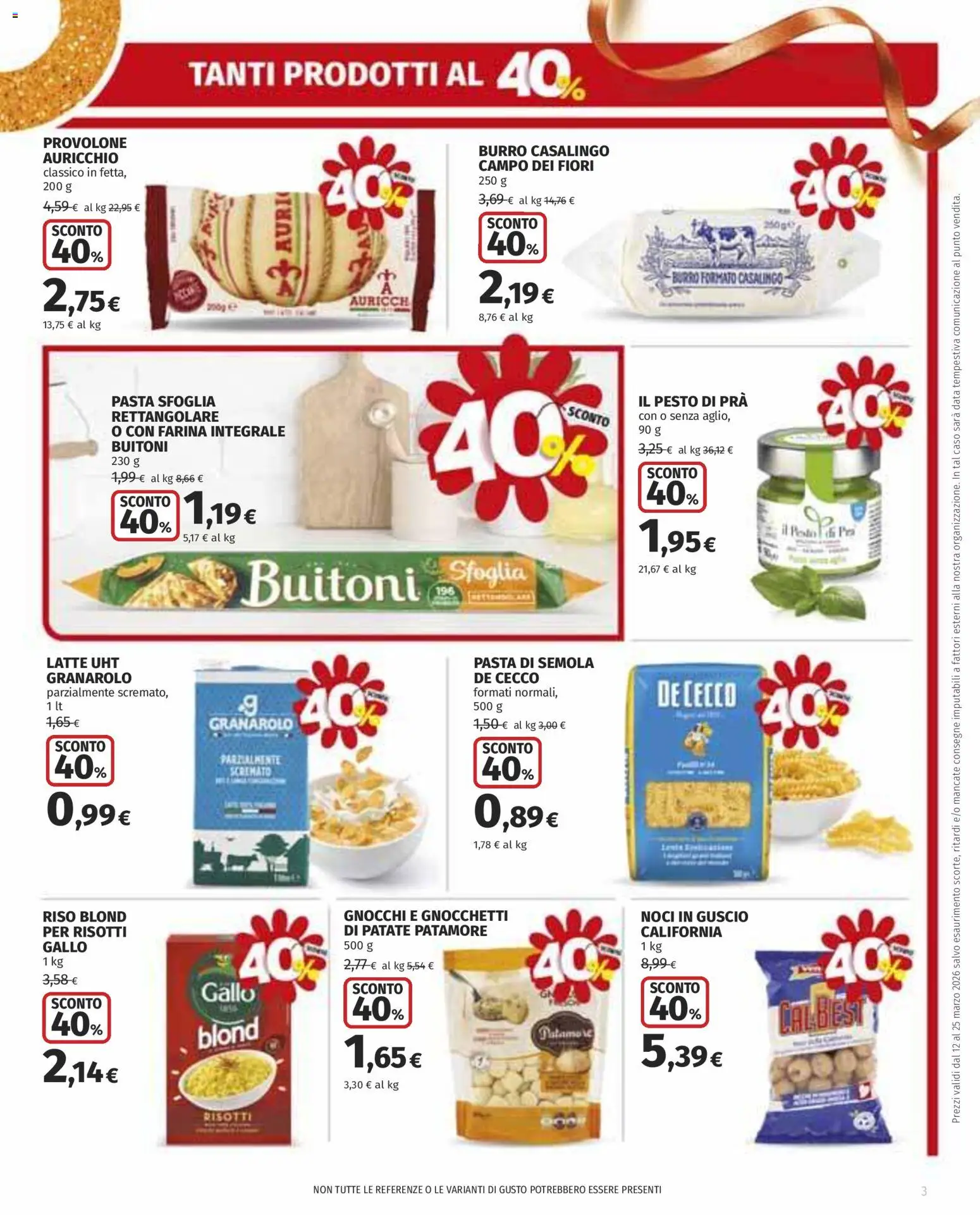 Volantino COOP del 12.03.2026 | Pagina: 3 | Prodotti: Patate, Farina, Pasta, Data