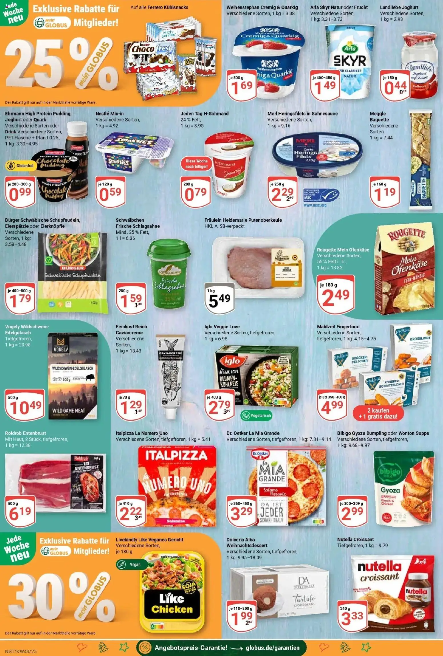 Globus prospekt Neustadt	 – gültig ab 01.12.2025 | Seite: 14 | Produkte: Iglo, Burger, Skyr, Nutella