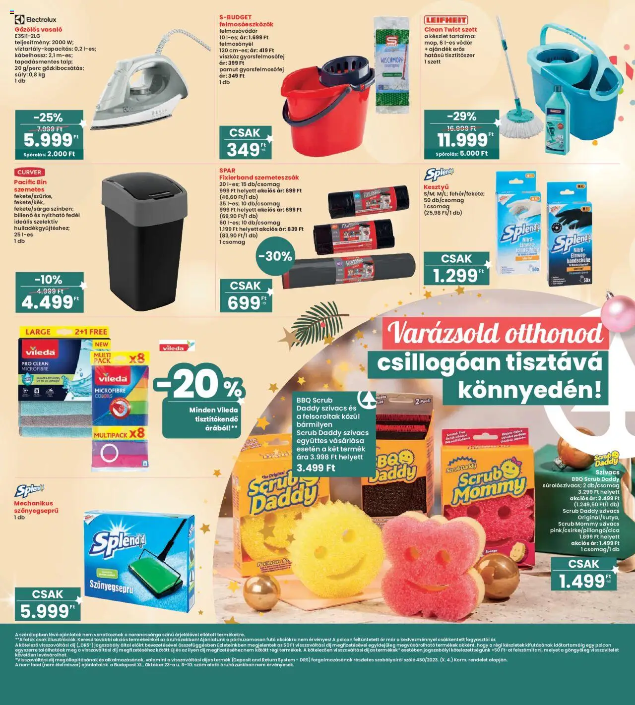 Interspar akciós ujság - amely érvényes a következő dátumtól: 24.10.2025 | Oldal: 7 | Termékek: Szőlő, Kesztyű, Vasaló, Tisztítókendő