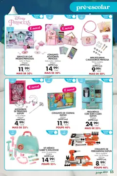 Pré-visualização Pingo Doce  Brinquedos Natal Lojas Hipers válido de 18.11.2025 | Página: 15 | Produtos: Telefone, Frigorífico, Ferramentas, Chá