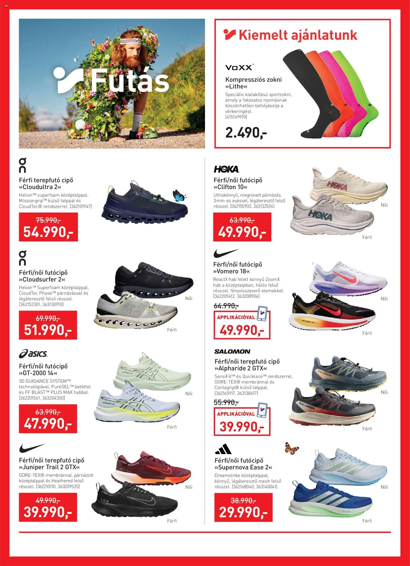 Intersport akciós ujság - amely érvényes a következő dátumtól: 03.03.2026 | Oldal: 2 | Termékek: Futócipő, Zokni