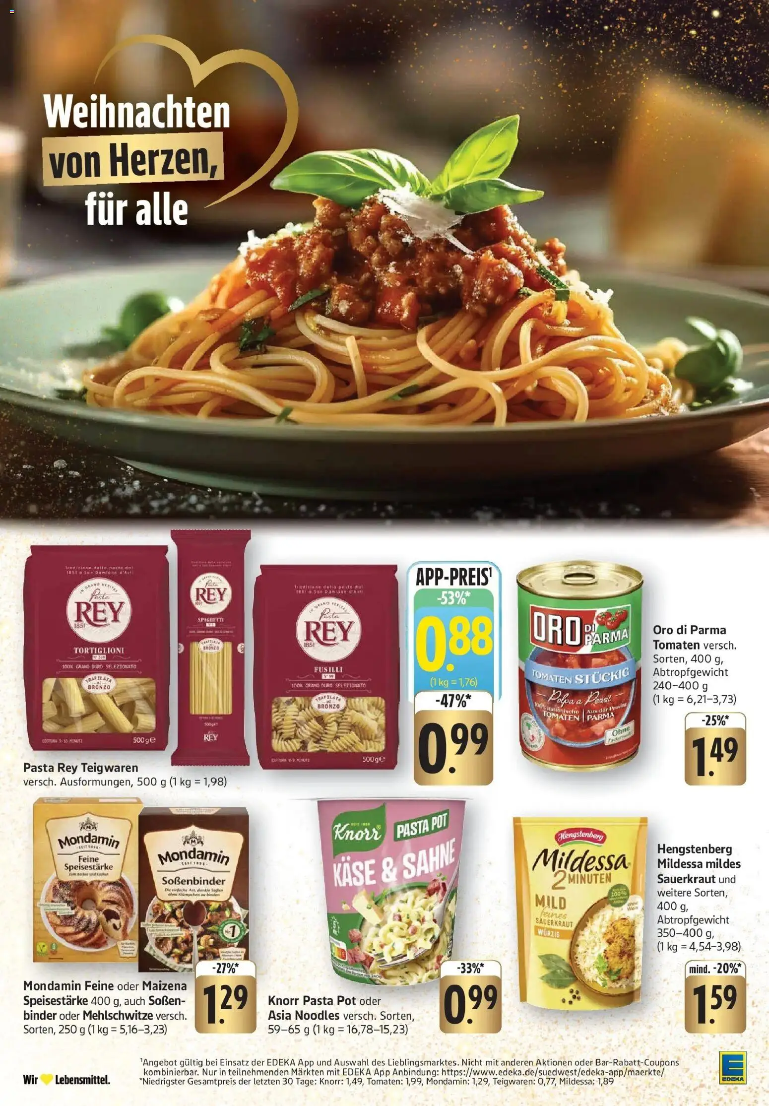 Edeka prospekt Beckingen	 – gültig ab 08.12.2025 | Seite: 20 | Produkte: Käse, Puder, Tomaten, Knorr