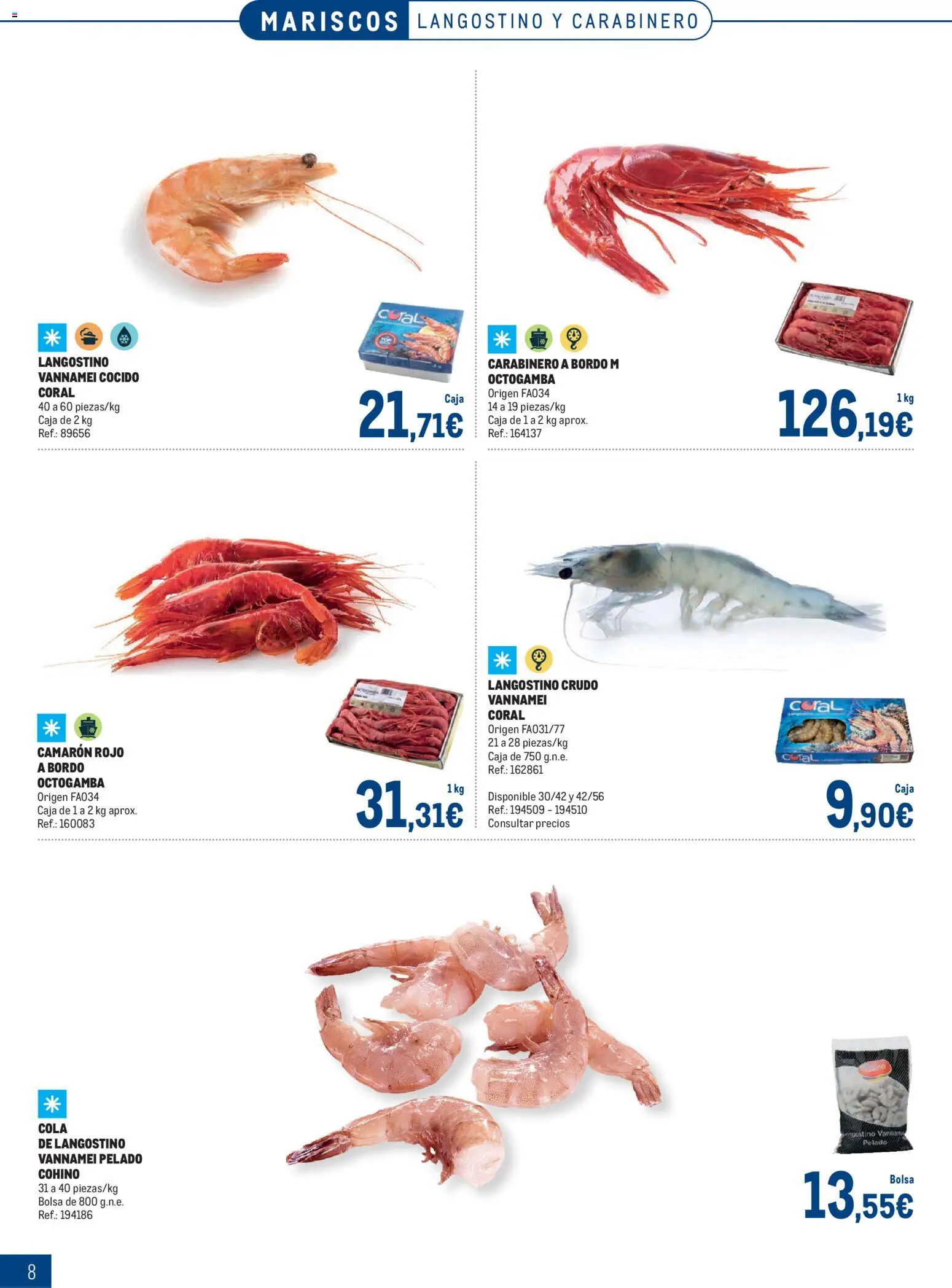 Makro Especial Pescados Norte 3 │ válido desde el 06.04.2026 | Página: 8 | Productos: Bolsa, Caja, Langostino