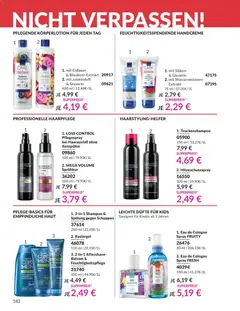 AVON Katalog Februar 2026 ab 01.02.2026 gültig | Seite: 182 | Produkte: Shampoo, Spülung, Handcreme, Eau de Cologne