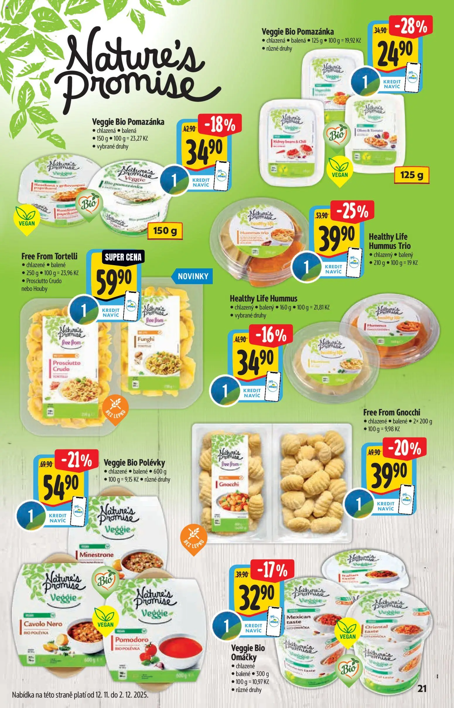 Albert katalog - Supermarket od 12.11.2025 | Strana: 21 | Produkty: Prosciutto, Minestrone, Pomazánka, Crudo