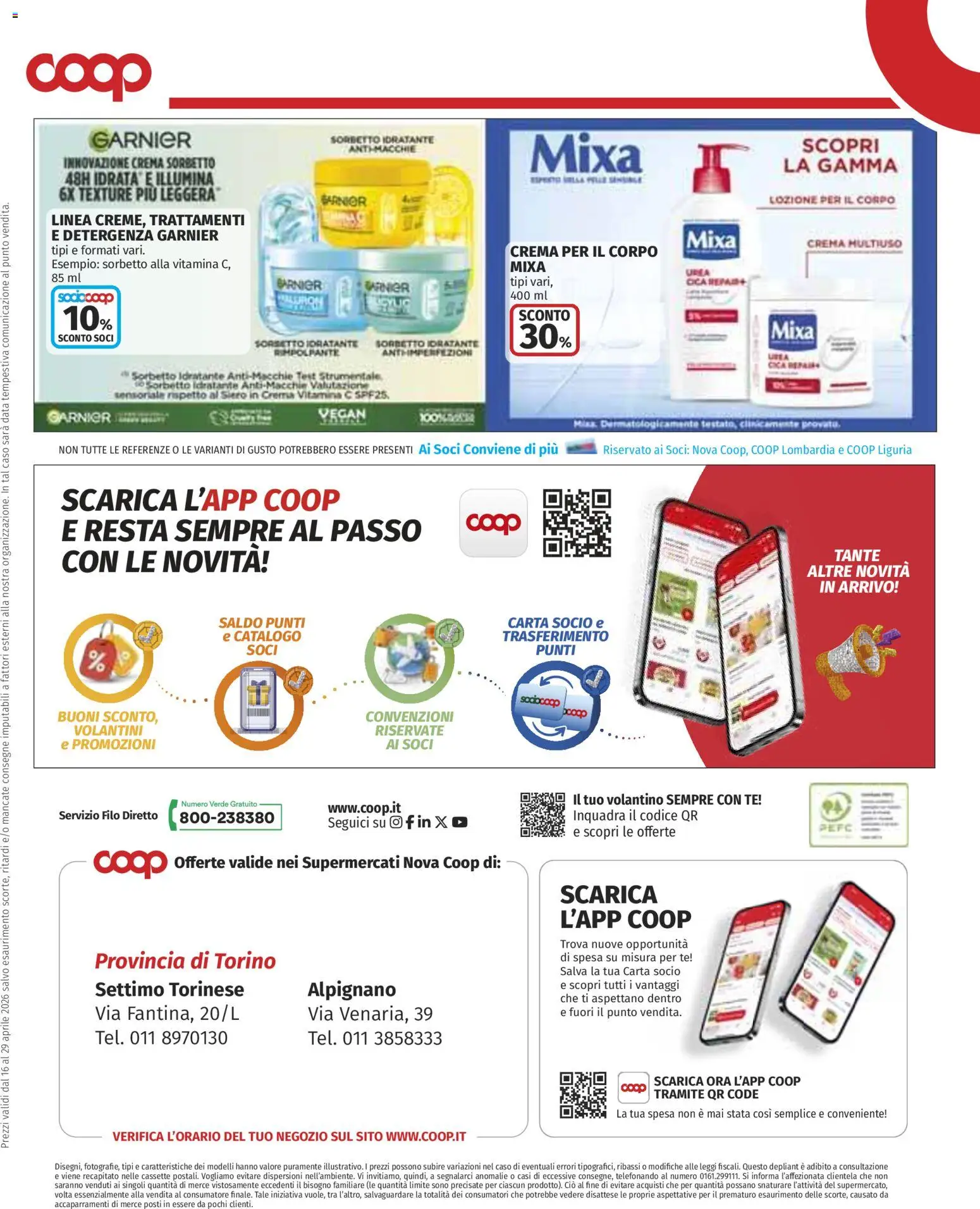 Volantino COOP del 16.04.2026 | Pagina: 18 | Prodotti: Crema, Tè, Sorbetto, Data