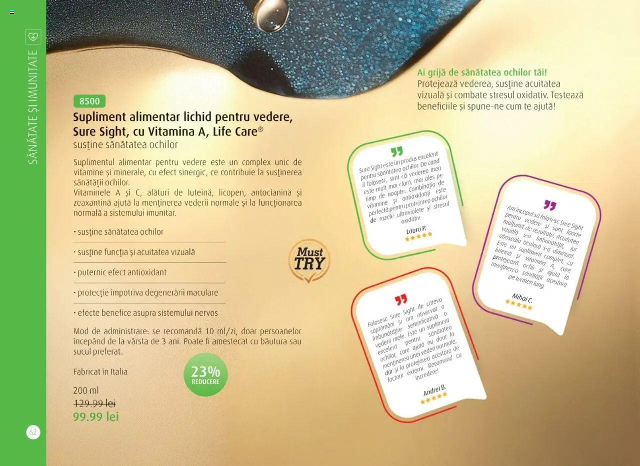 Life Care catalog - Aprilie/Octombrie – valabil de la 01.04.2025 | Pagină: 64