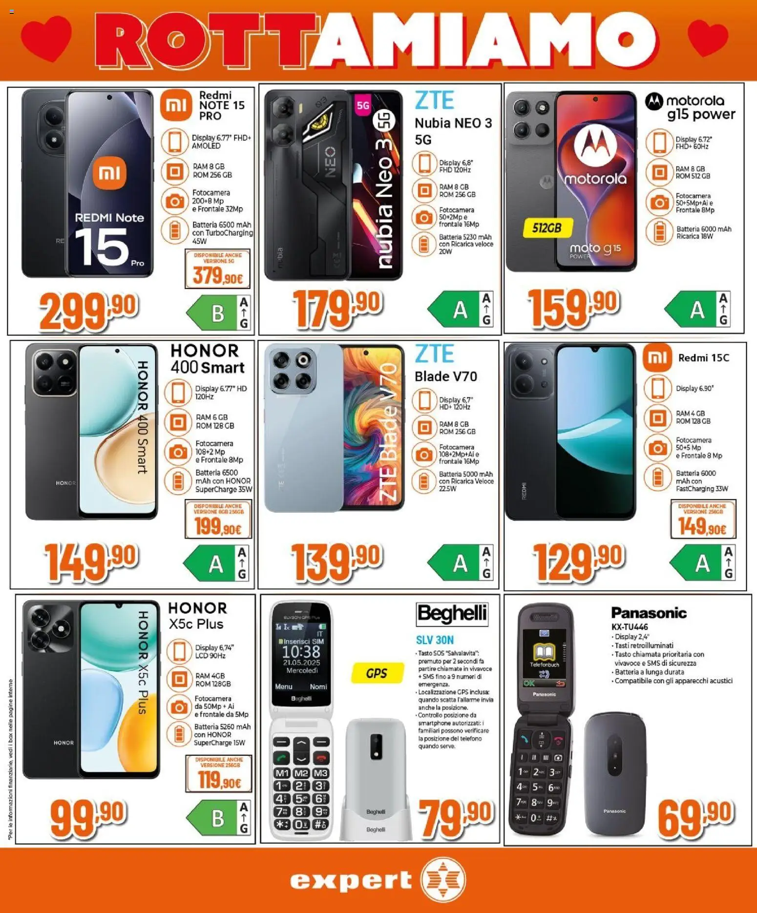 Volantino Expert del 12.02.2026 | Pagina: 10 | Prodotti: Telefono, Smartphone, Fotocamera, Batteria