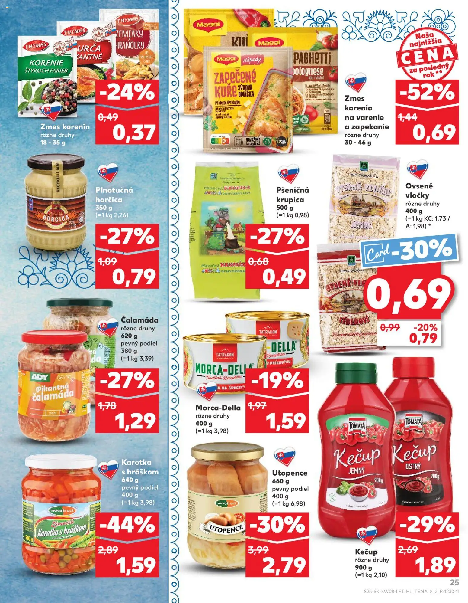 Nové Kaufland akcie – leták je platný od 19.02.2026 | Strana: 25 | Produkty: Vločky, Zemiaky, Krupica, Špagety