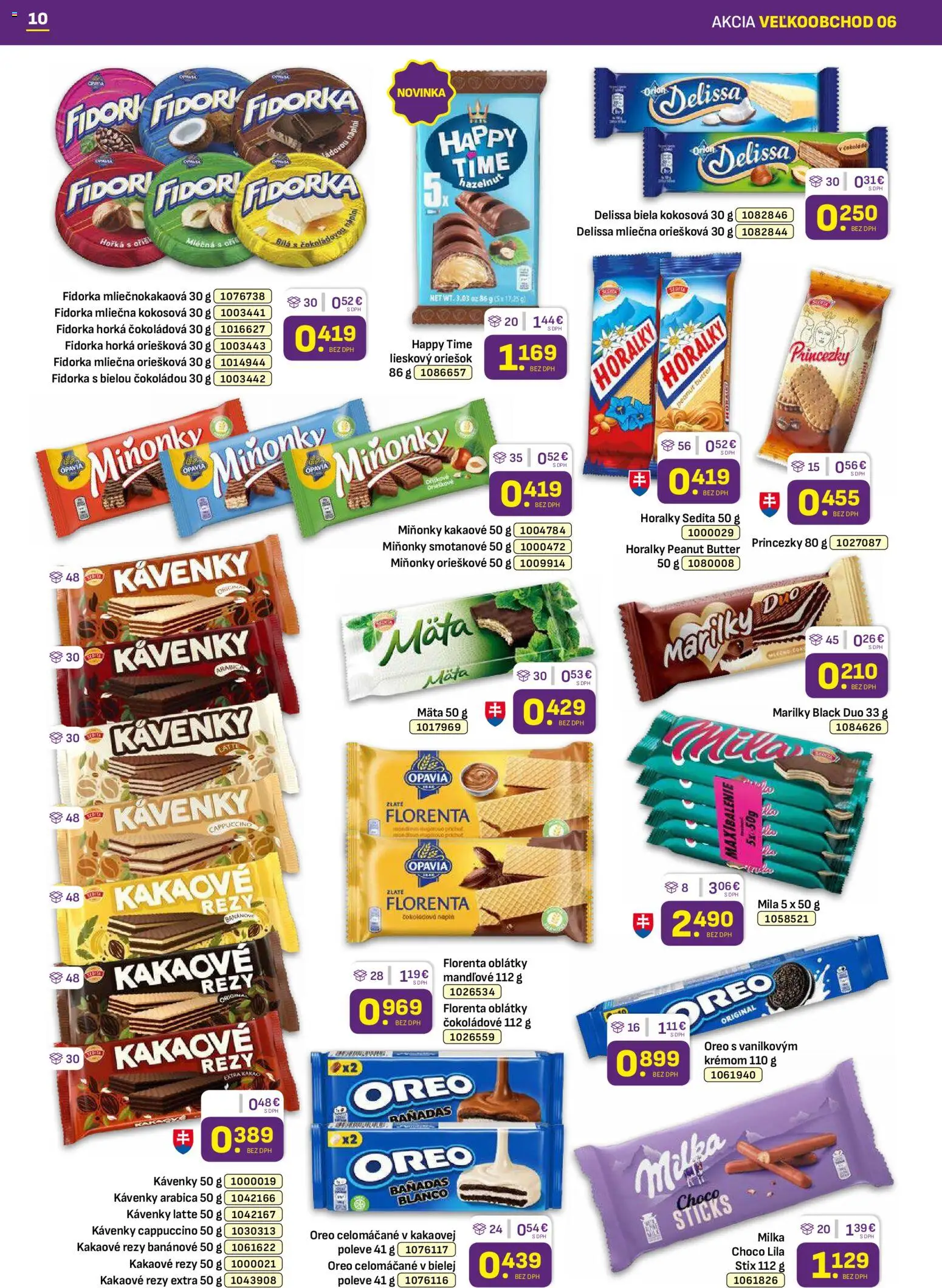 Nové Libex akcie – leták je platný od 16.03.2026 | Strana: 10 | Produkty: Mila, Milka, Horálky