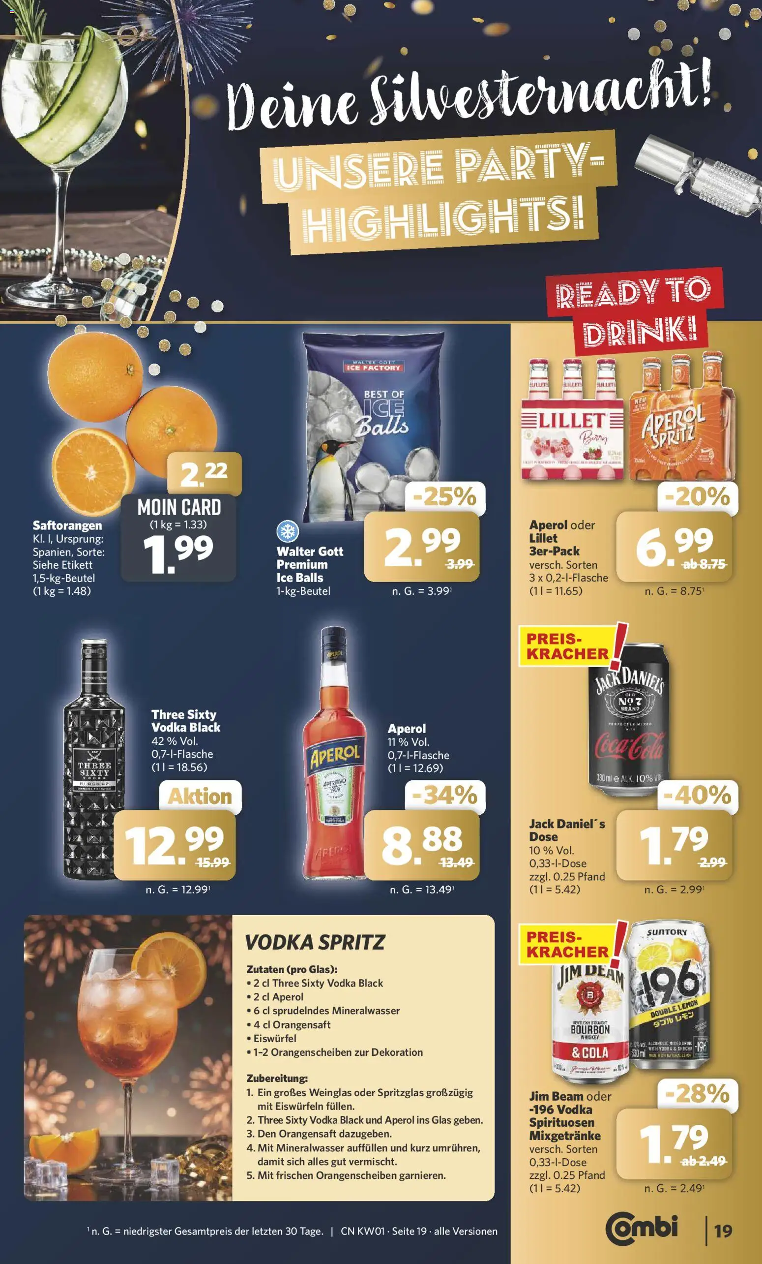 Combi Prospekt 	 – gültig ab 29.12.2025 | Seite: 19 | Produkte: Lillet, Aperol, Bourbon, Whiskey