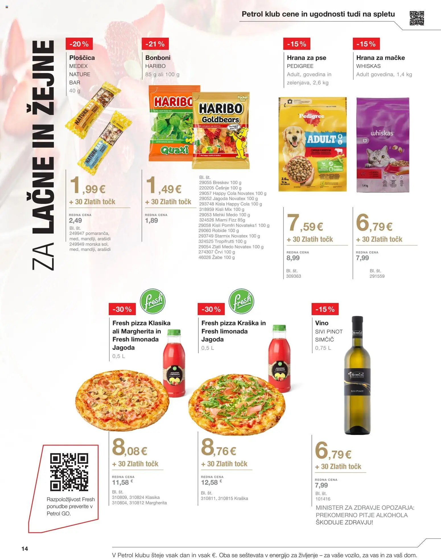 Novi Petrol katalog ponudbe – veljaven od 04.11.2025 | Stran: 15 | Izdelki: Hrana za mačke, Bonboni, Arašidi, Breskev