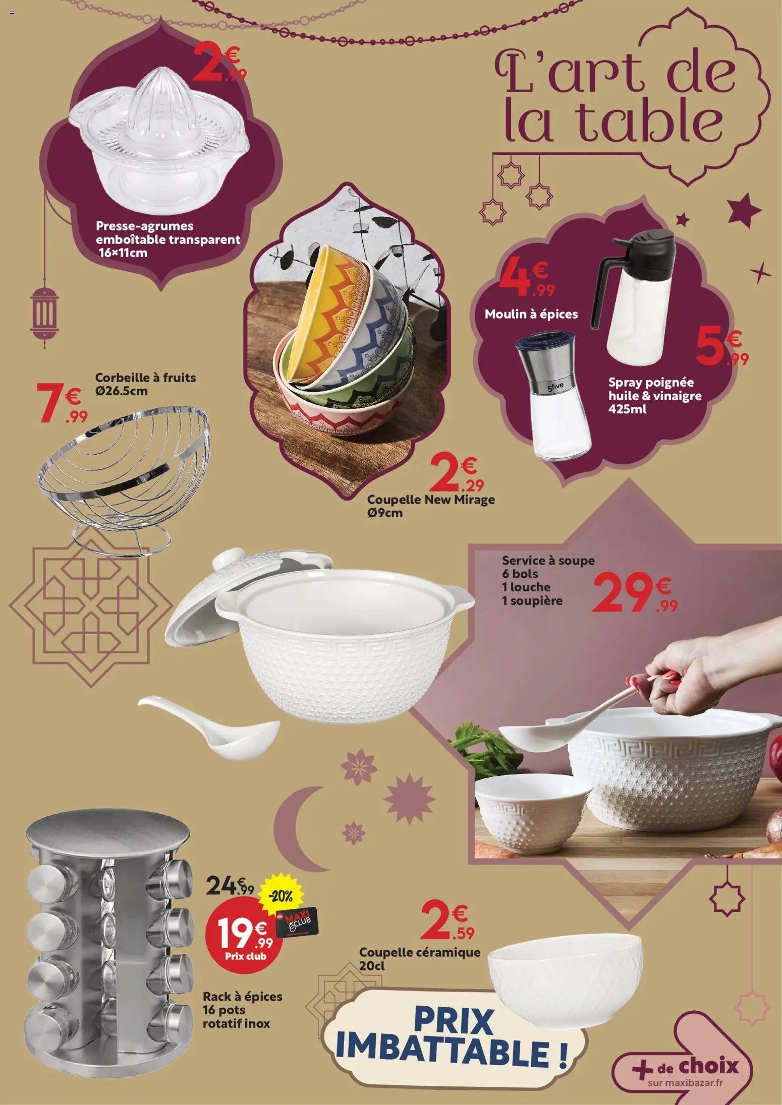 {H1} | Page: 7 | Produits: Soupe, Table, Huile, Vinaigre