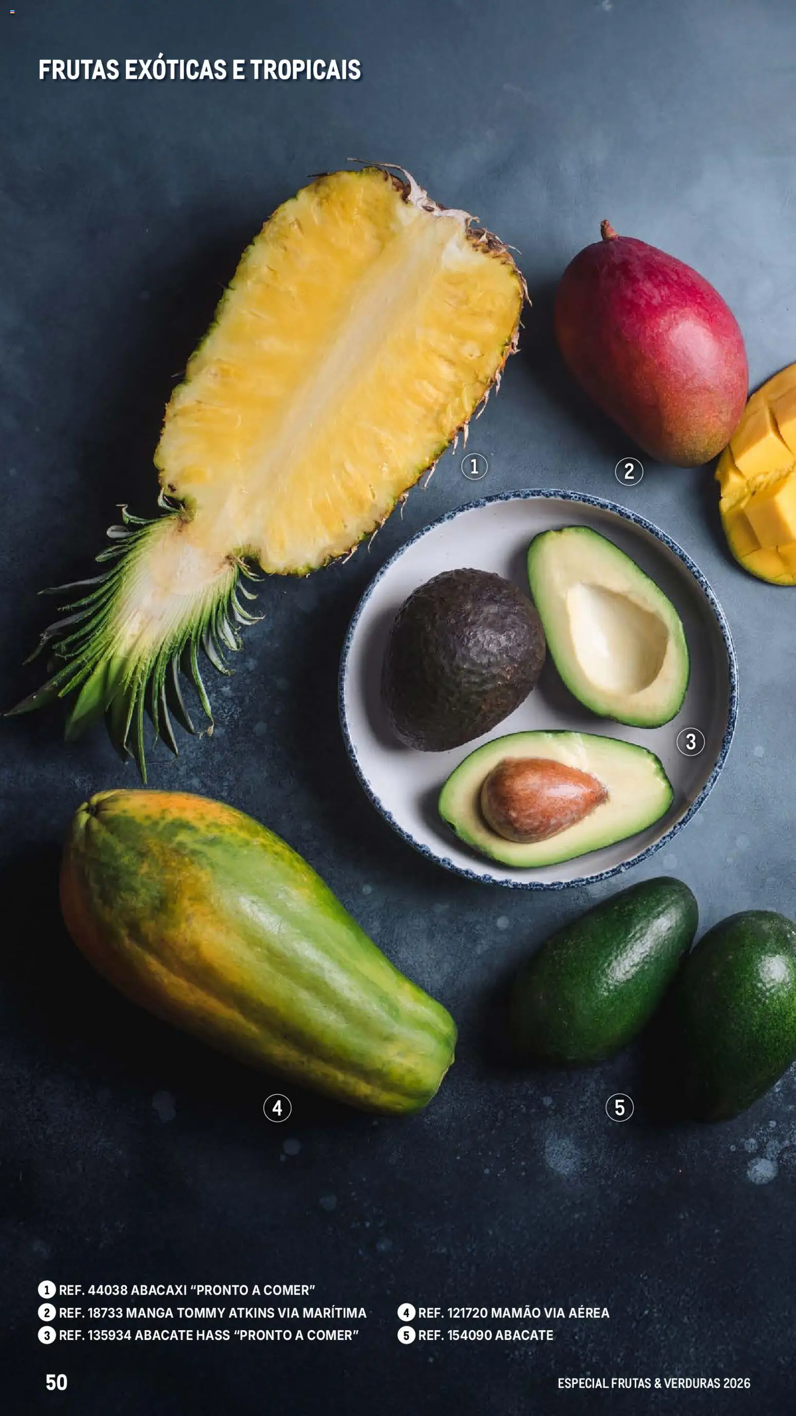 Makro Especial Frutas e Verduras 2026 │ válido de 06.03.2026 | Página: 50 | Produtos: Abacate, Abacaxi, Mamão