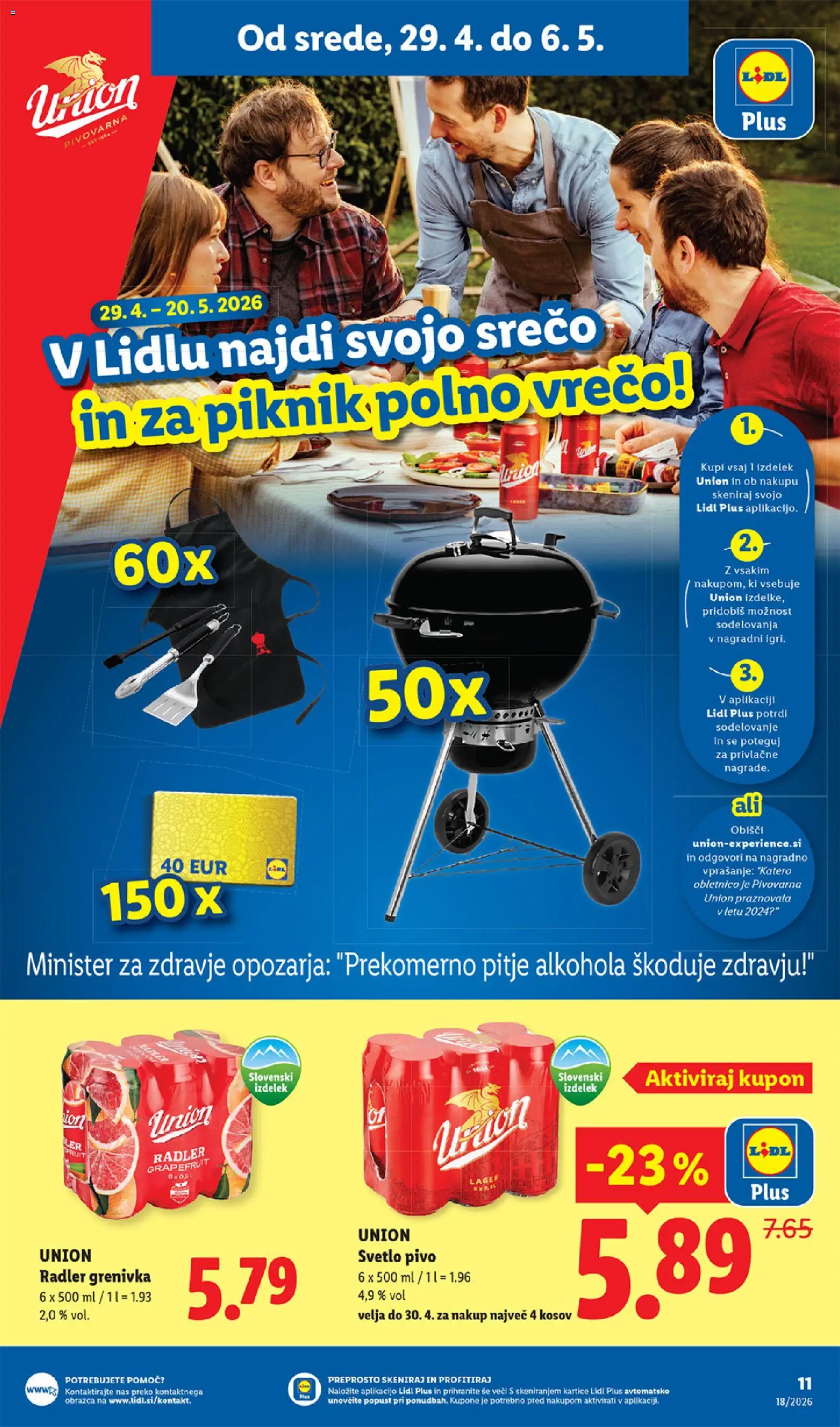 Novi Lidl katalog ponudbe – veljaven od 29.04.2026 | Stran: 17 | Izdelki: Radler, Pivo, Grenivka