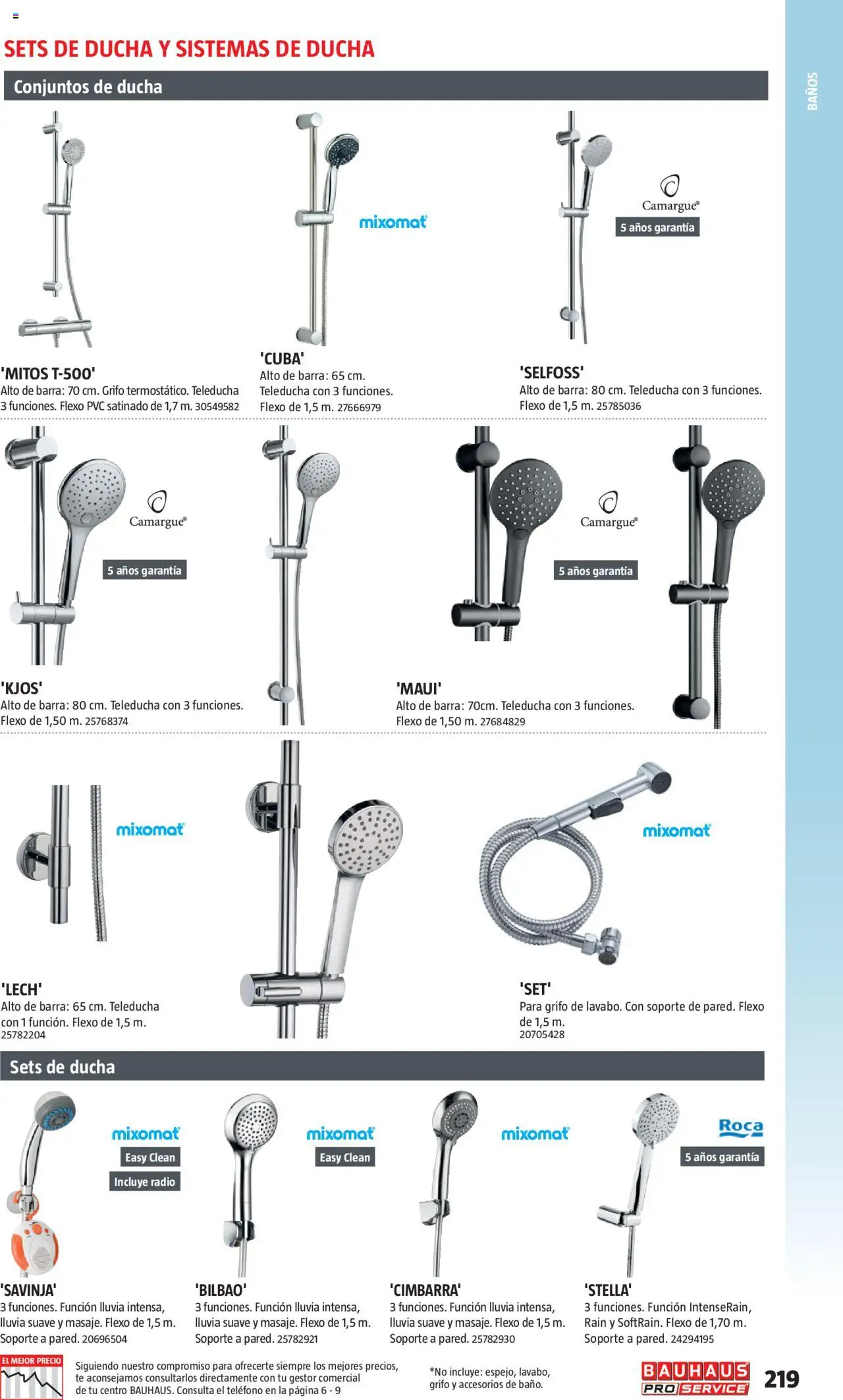 Bauhaus - ProService  │ válido desde el 24.02.2025 | Página: 219 | Productos: Té, Teléfono, Radio, Ducha