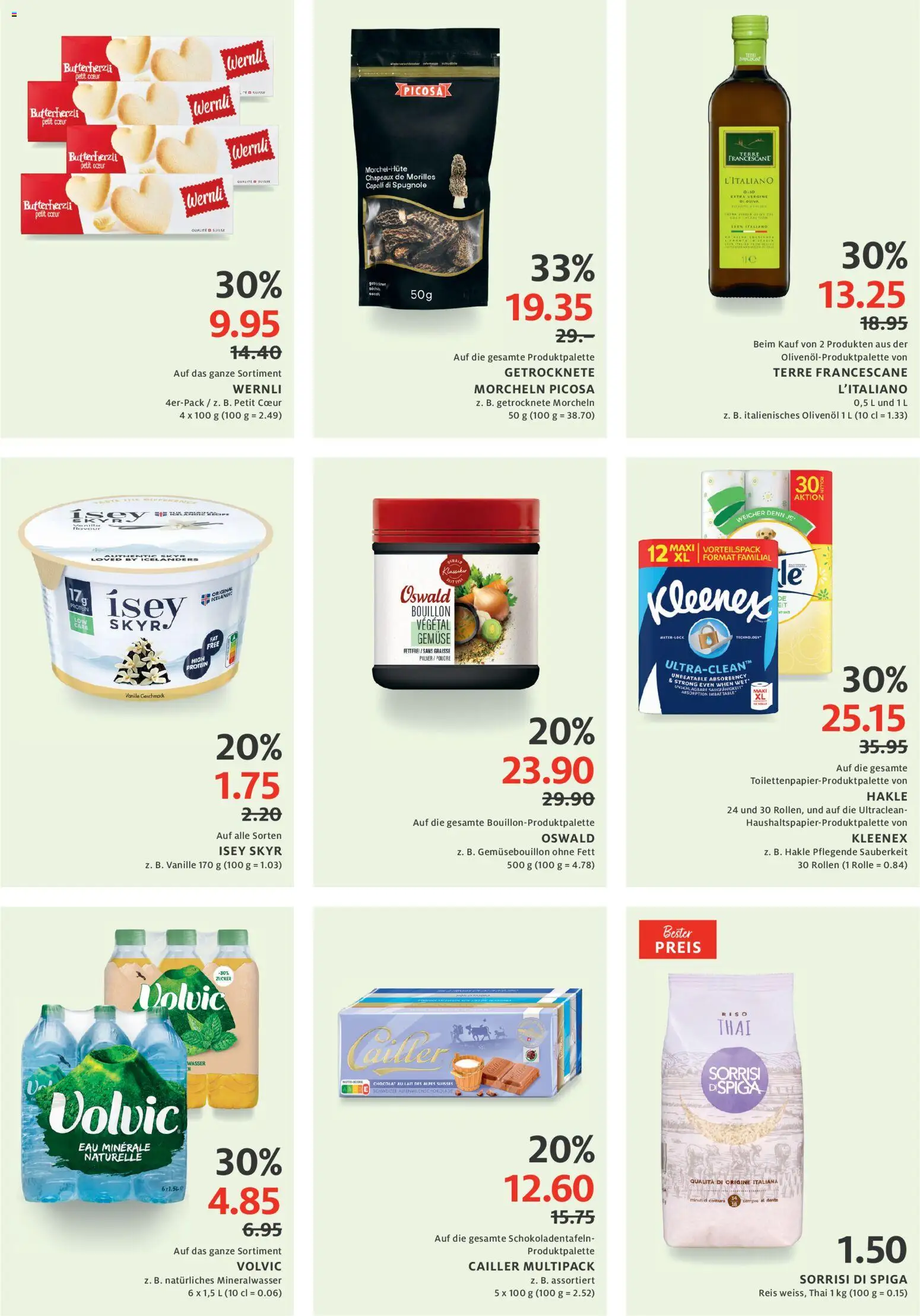 Manor aktionen – gültig ab 08.04.2026 | Seite: 3 | Produkte: Mineralwasser, Reis, Gemüse, Zucker