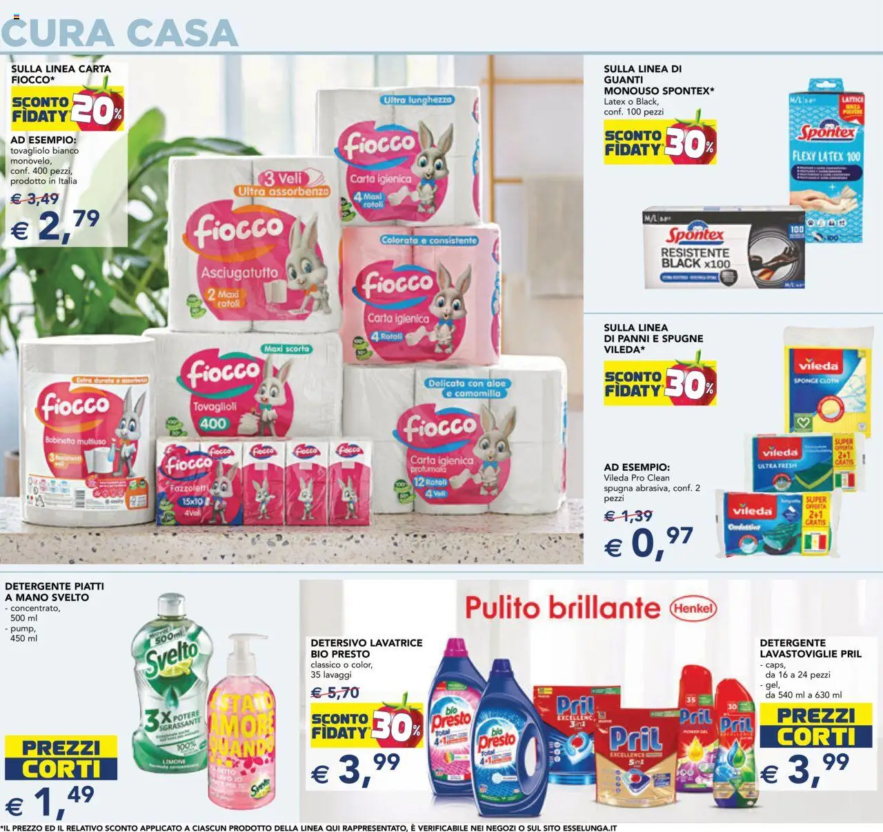 Volantino Esselunga S del 11.09.2025 | Pagina: 18 | Prodotti: Spugna, Limone, Lavastoviglie, Asciugatutto
