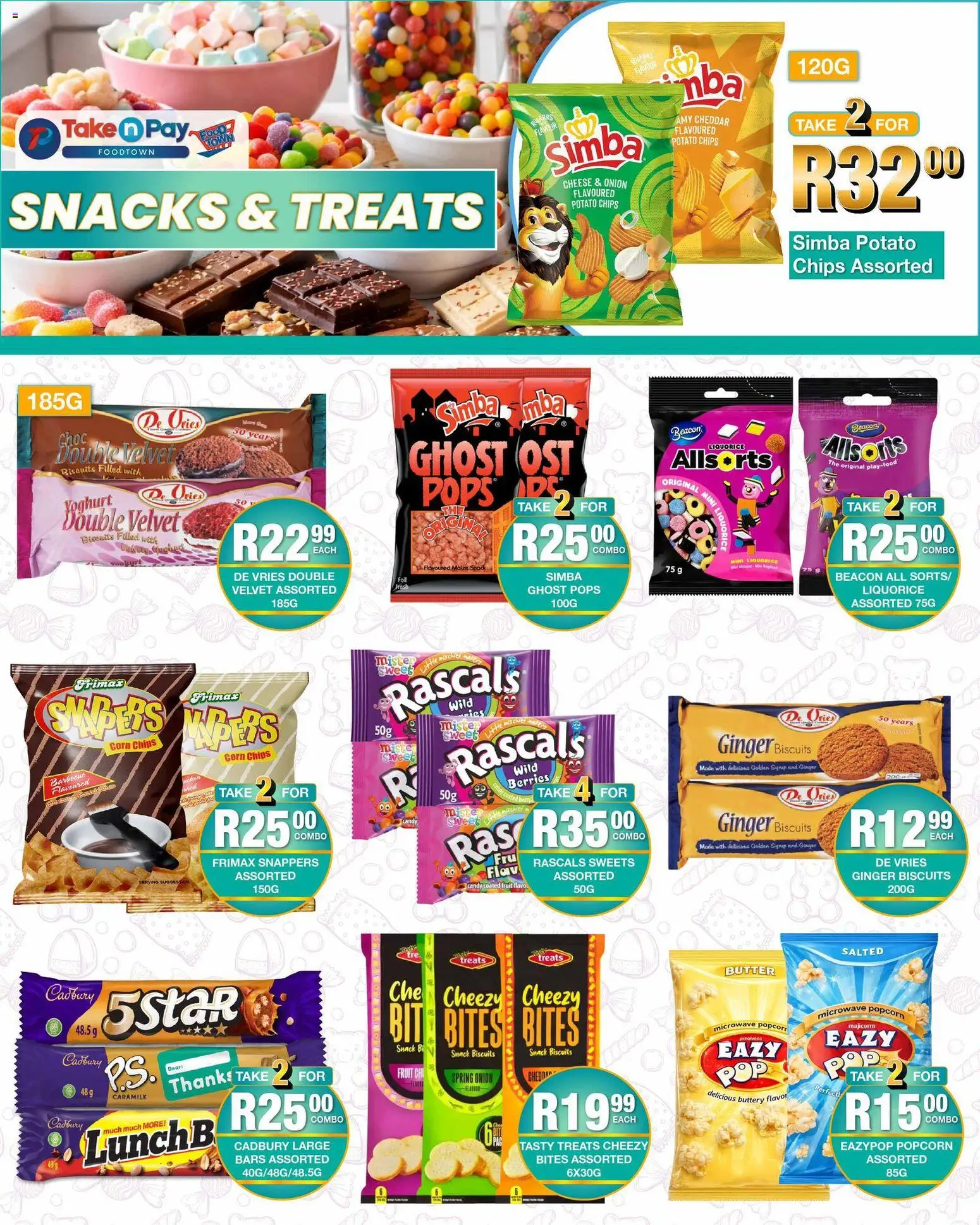 New Take n Pay catalogue – valid from 20.04.2026 | Page: 3 | Products: Yoghurt, Microwave, Snacks, Chips