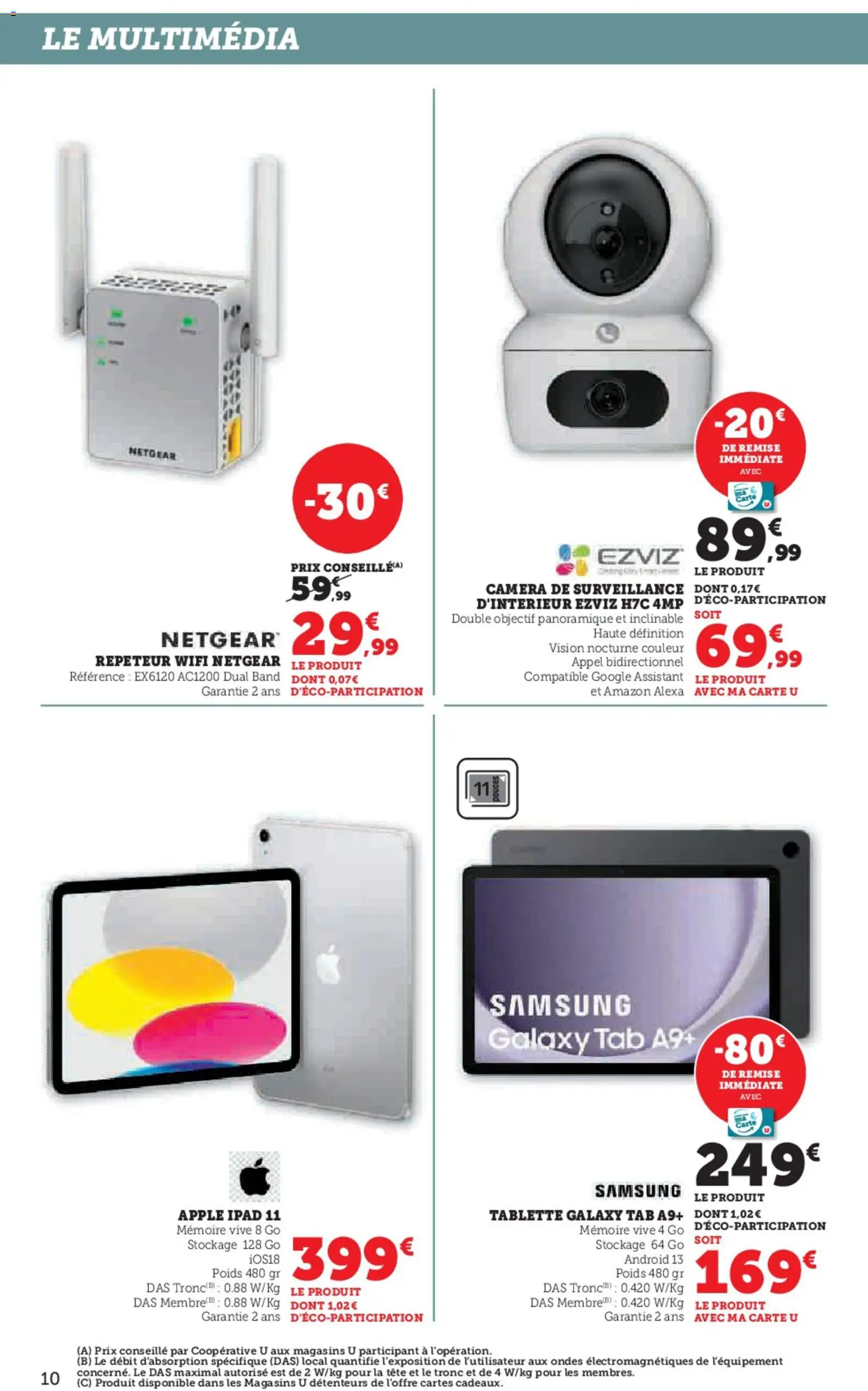 {H1} | Page: 10 | Produits: Tablette, Poids, Camera de surveillance, Répéteur wifi