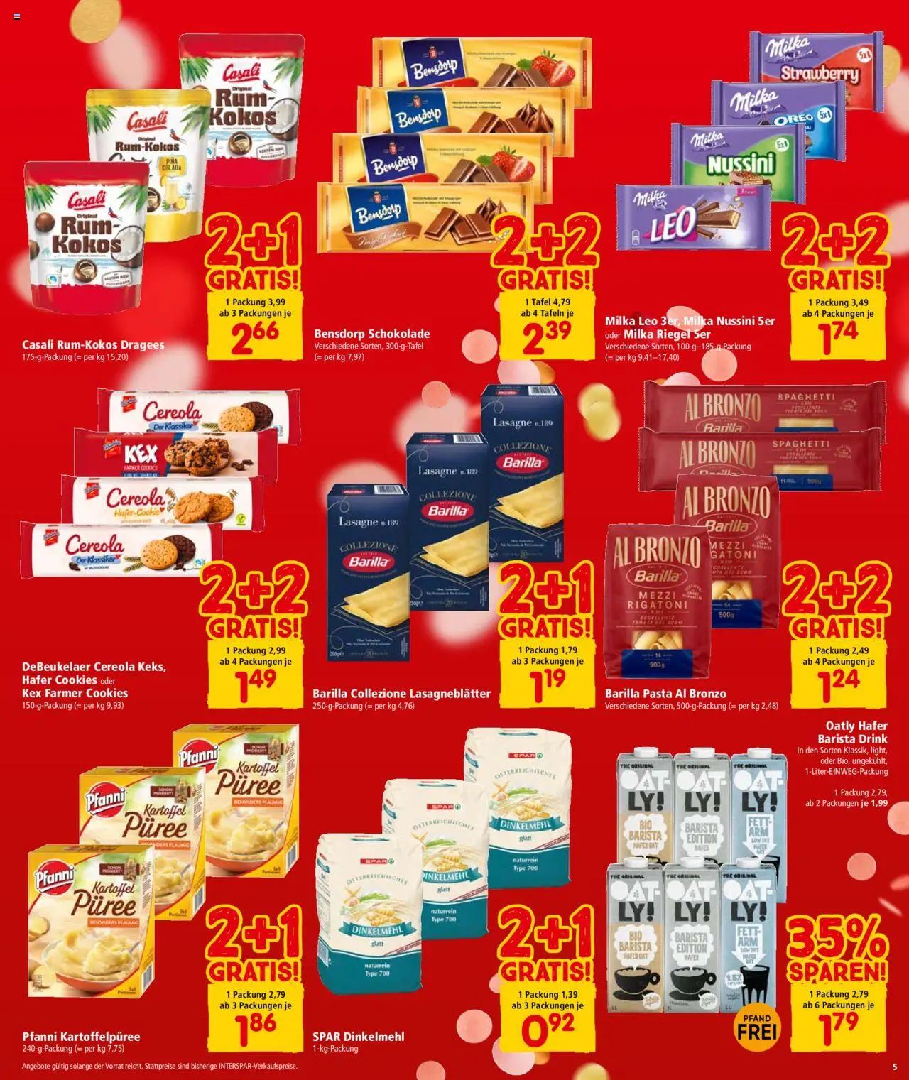 Interspar Flugblatt - Vorarlberg gültig ab 28.08.2025 | Seite: 5 | Produkte: Pasta, Hajdina liszt, Schokolade