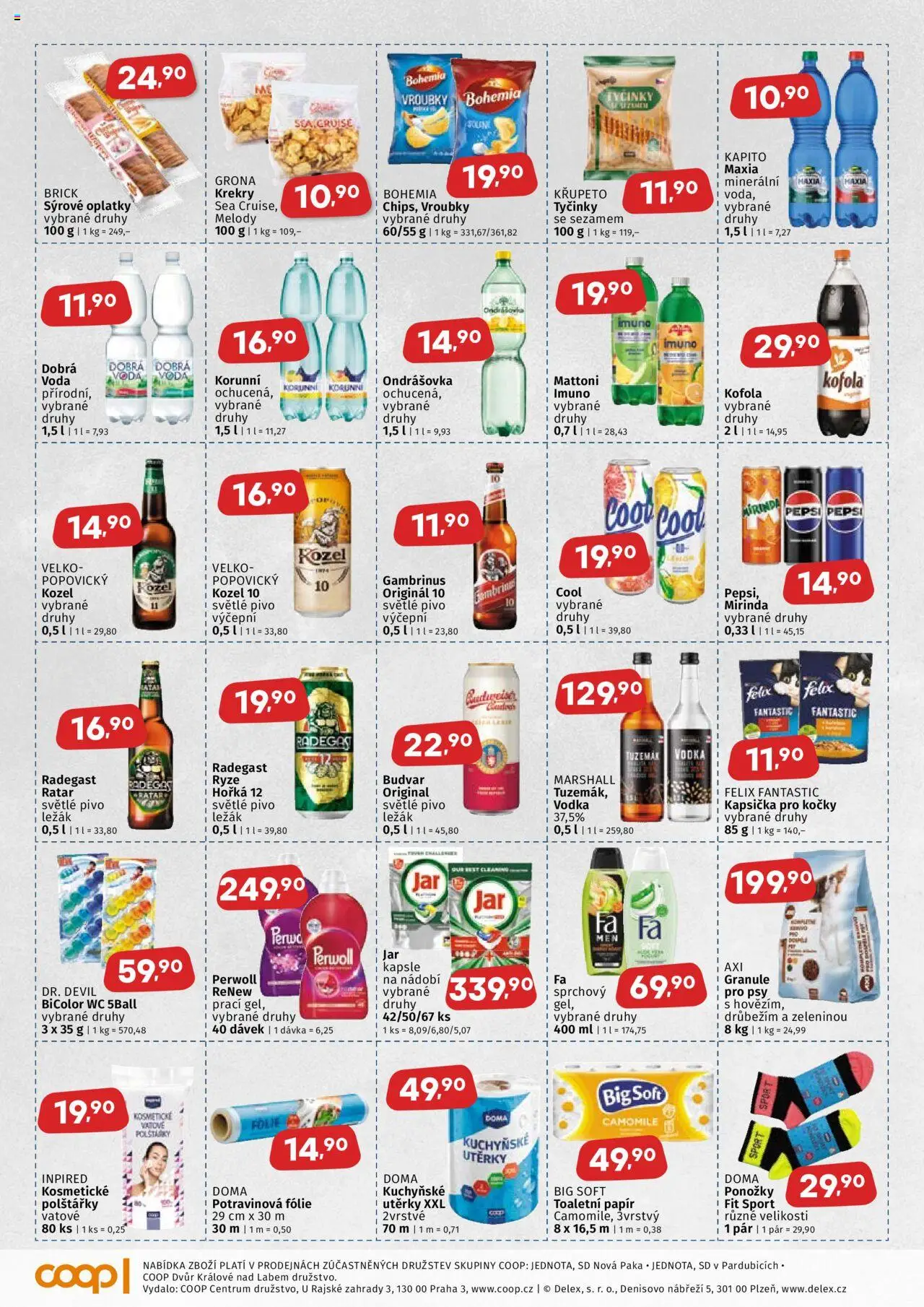 Coop leták - Východočeský region od 18.06.2025 | Strana: 4 | Produkty: Polštářky, Felix fantastic, Pivo, Potravinová folie