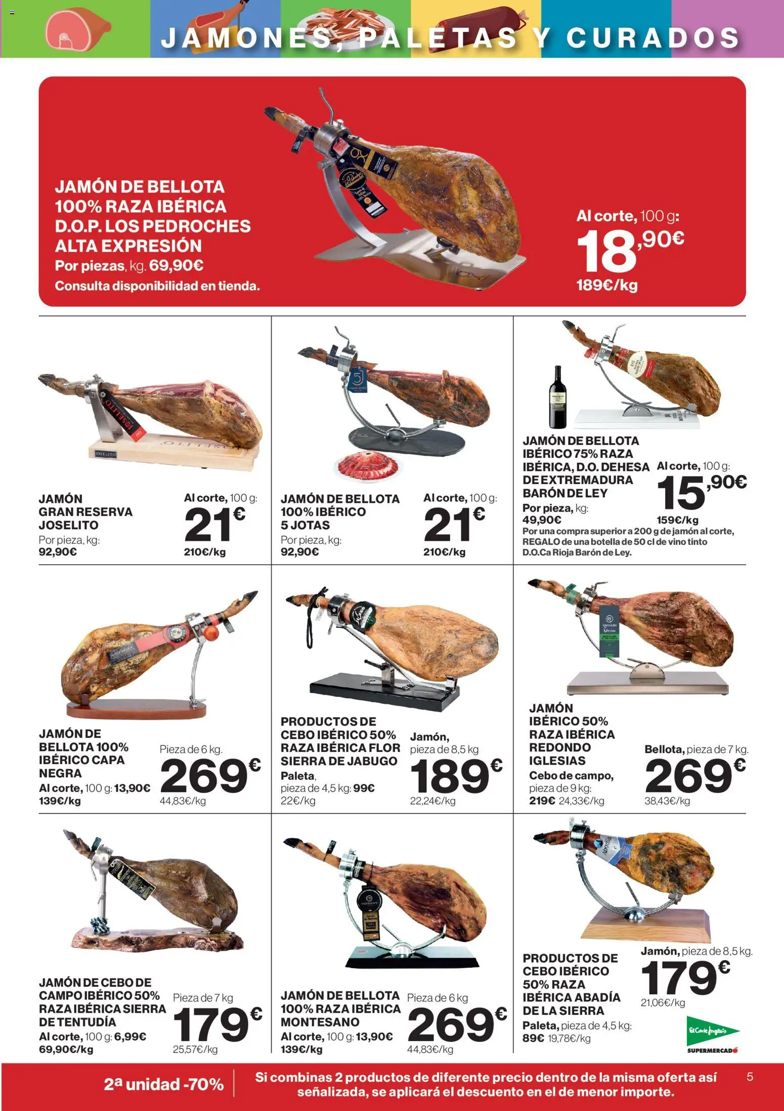 El Corte Inglés ofertas │ válido desde el 23.04.2026 | Página: 5 | Productos: Jamón, Vino