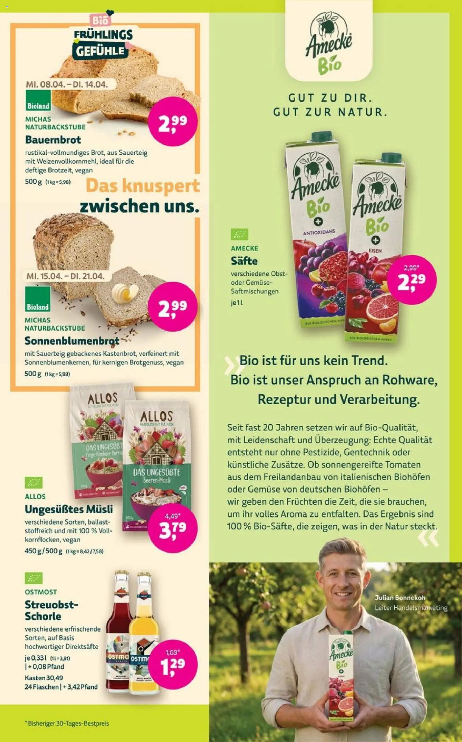 Denns BioMarkt Angebote – gültig ab 08.04.2026 | Seite: 11 | Produkte: Musli, Tomaten, Gemüse, Obst