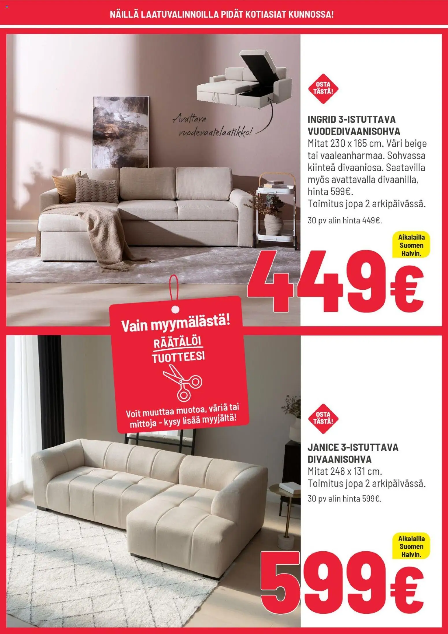 Masku tarjoukset – voimassa 08.12.2025 alkaen | Sivu: 4 | Tuotteet: Divaanisohva