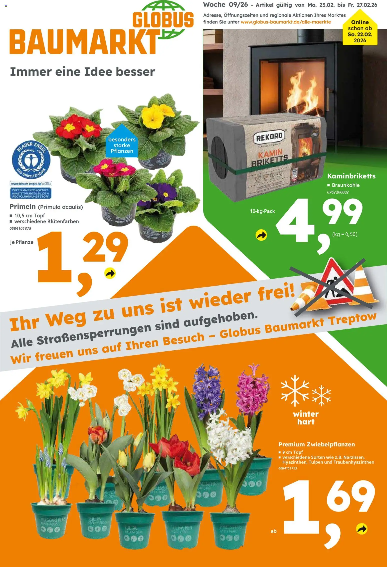 Globus Baumarkt prospekt Berlin-Treptow	 – gültig ab 23.02.2026 | Seite: 1