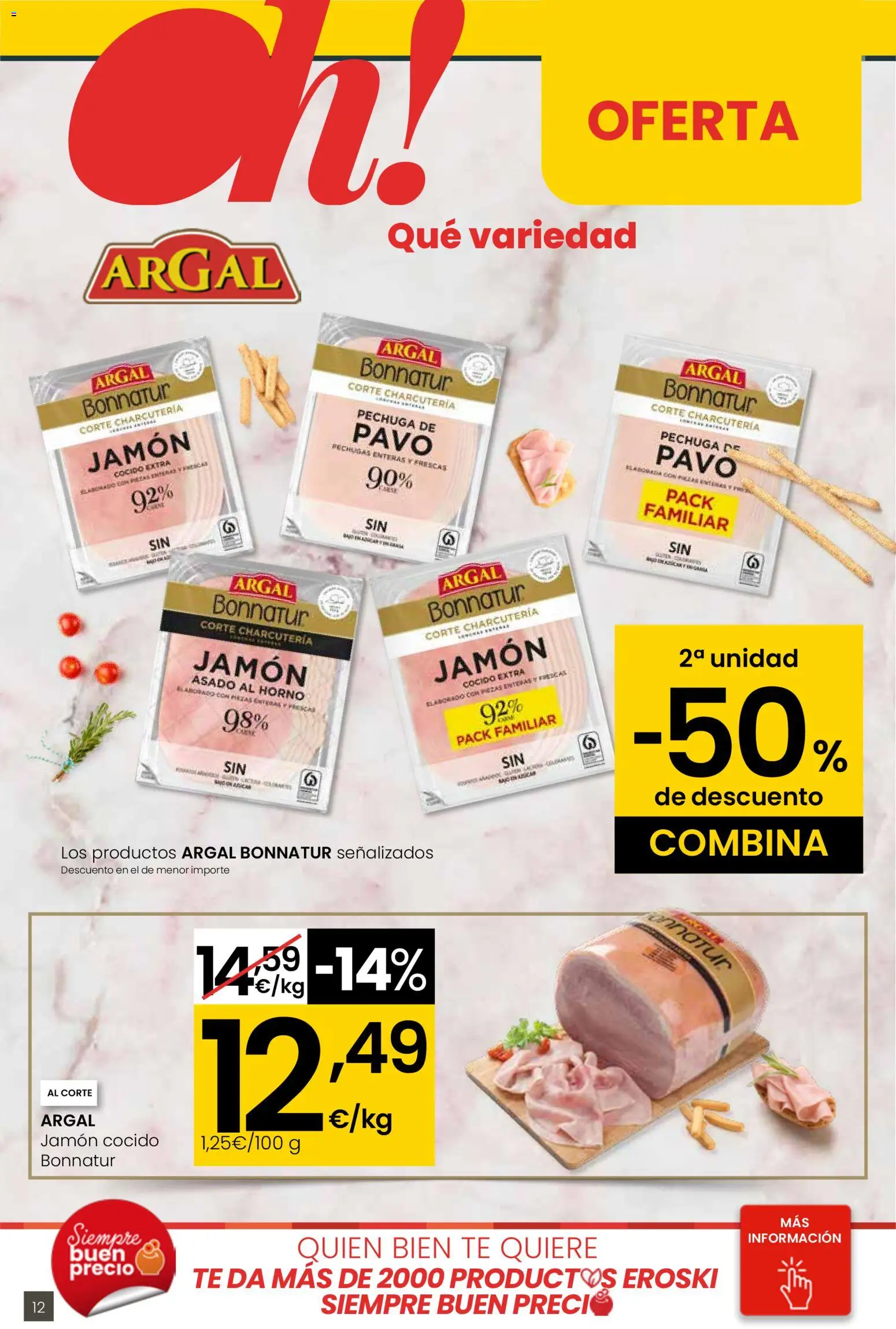 Eroski - Center │ válido desde el 29.01.2026 | Página: 12 | Productos: Jamón, Jamón cocido, Té, Horno