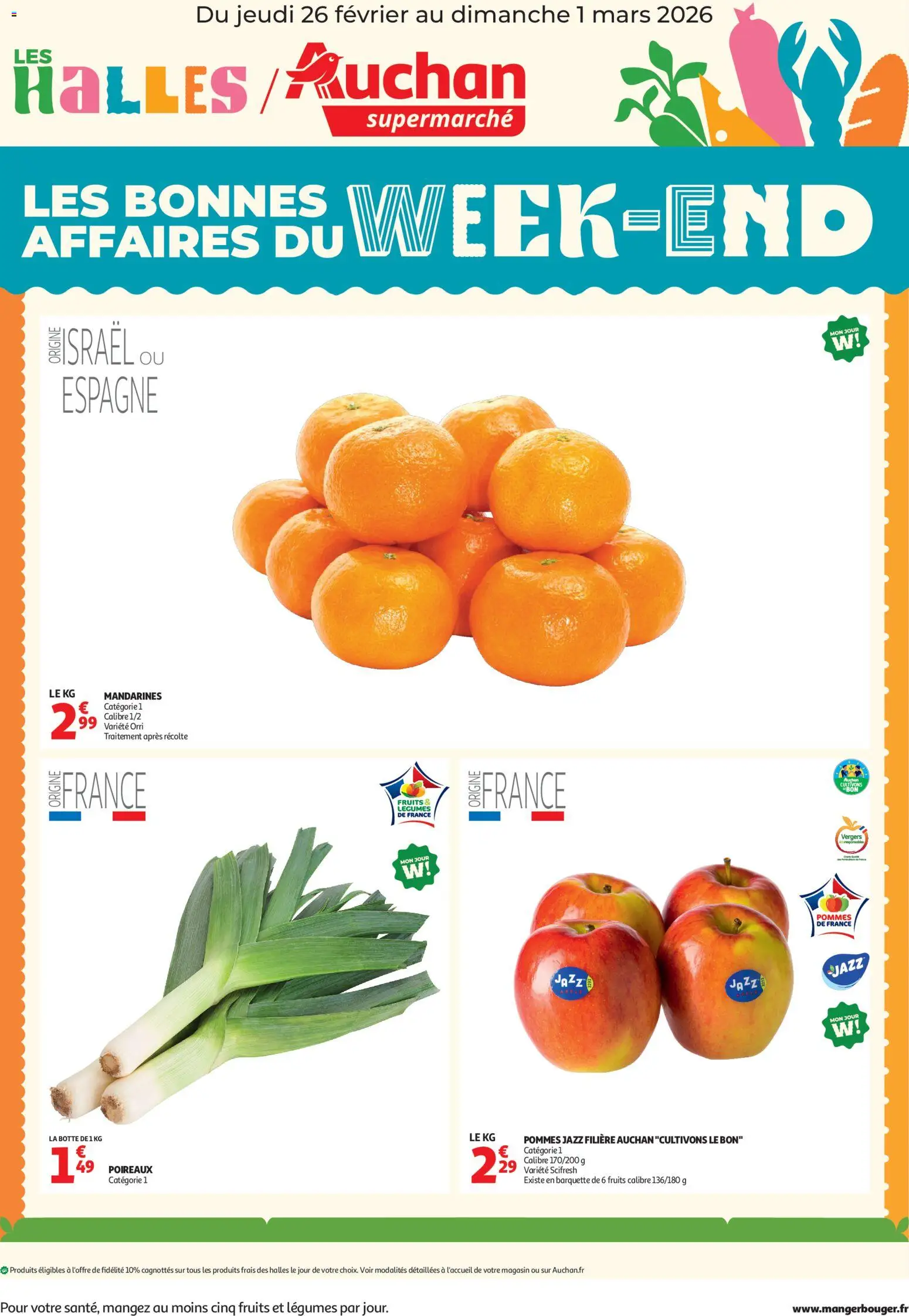 {H1} | Page: 1 | Produits: Poireaux, Pommes, Mandarines