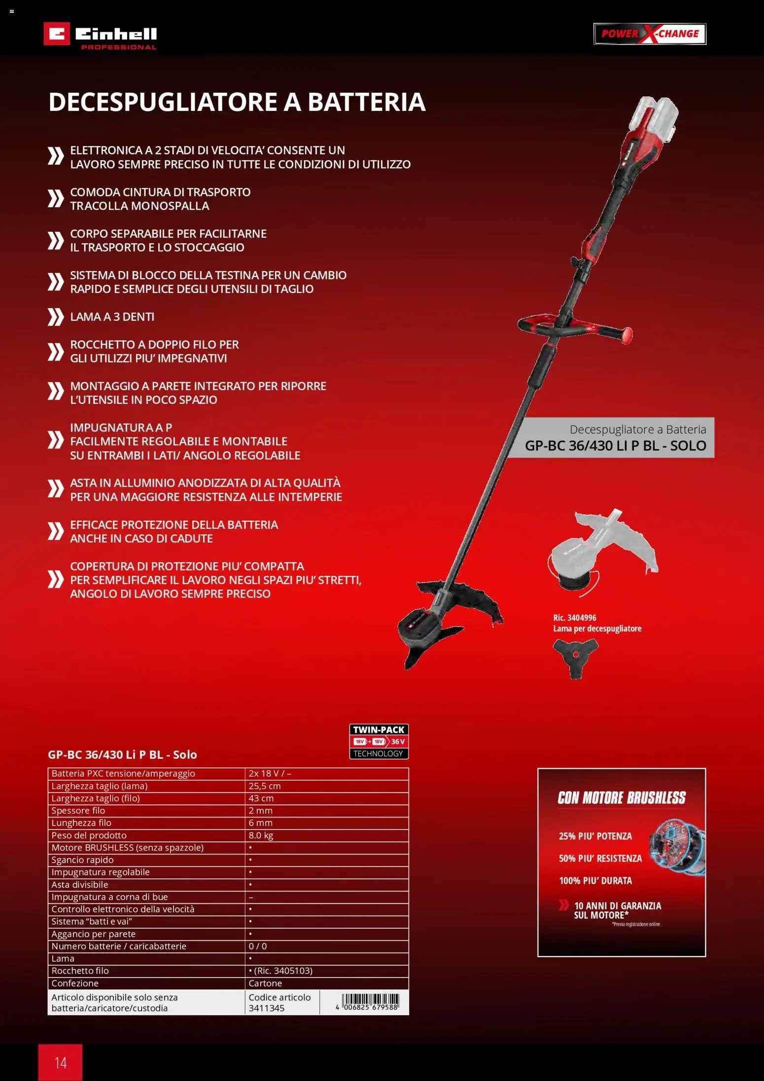 Volantino Einhell del 02.03.2026 | Pagina: 16 | Prodotti: Cintura, Alluminio, Batterie, Caricabatterie