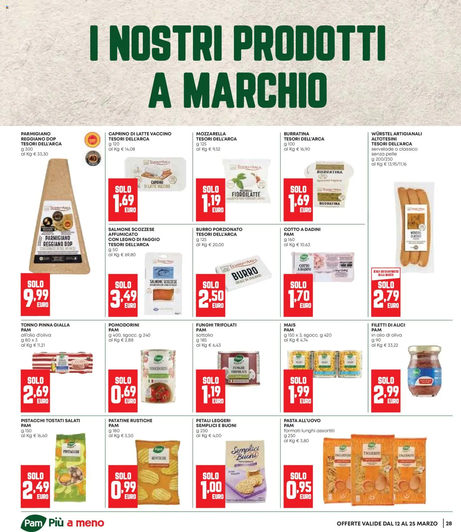 Volantino Panorama del 12.03.2026 | Pagina: 28 | Prodotti: Patatine, Mozzarella, Mais, Alici