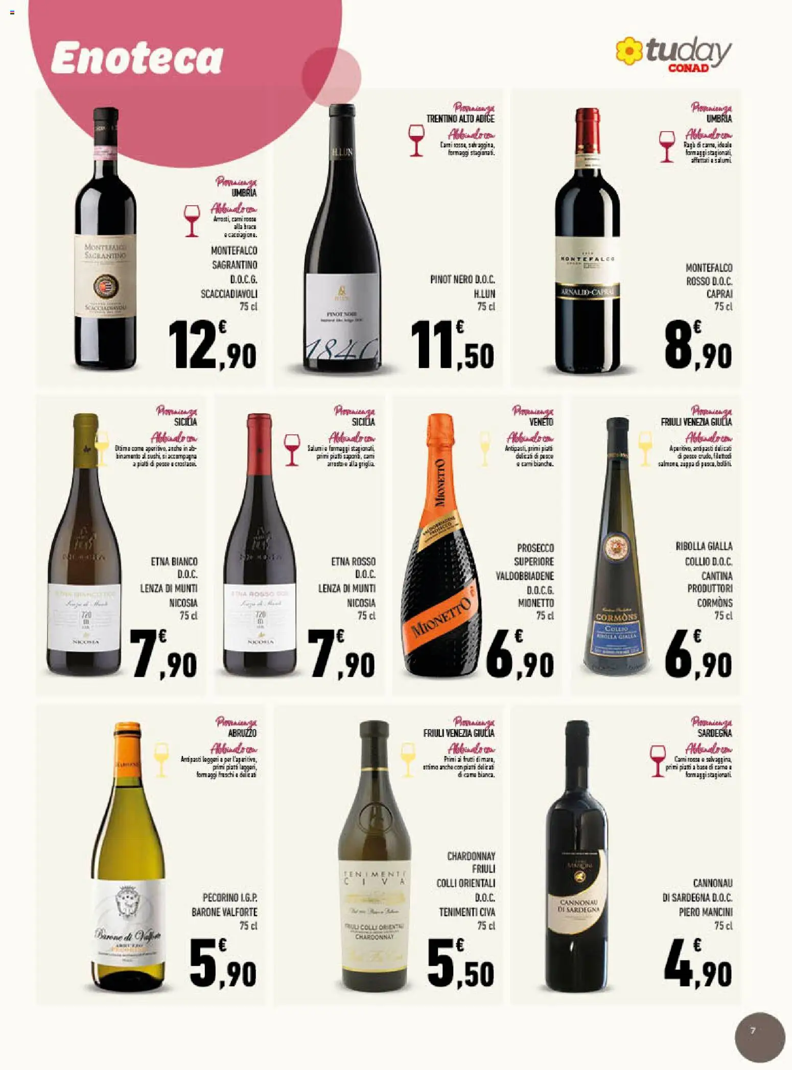 Volantino Conad del 29.12.2025 | Pagina: 7 | Prodotti: Arrosto, Pesce, Enoteca, Pecorino